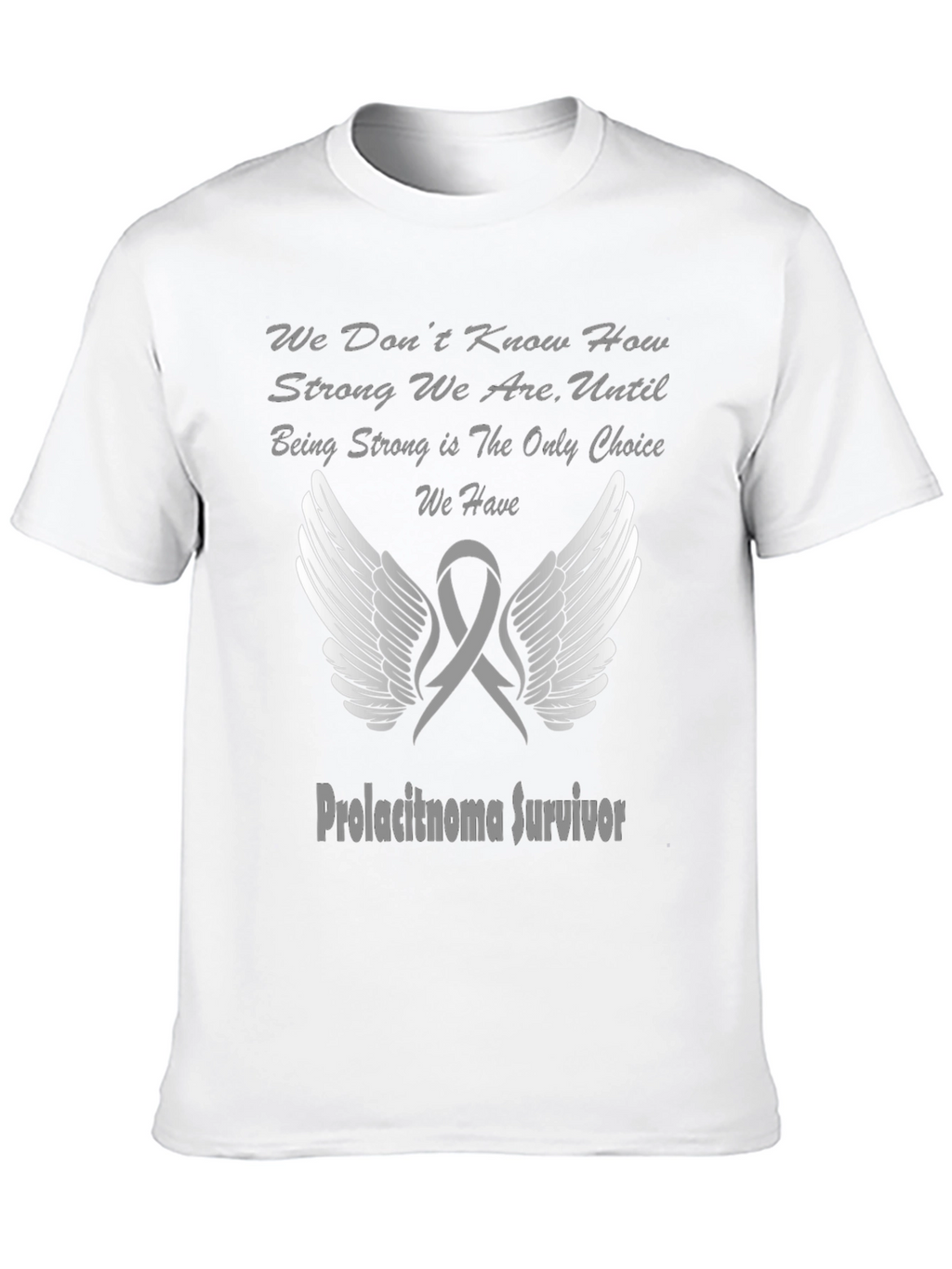 Prolactinoma Survivor T-Shirt - Wings & Ribbon Design