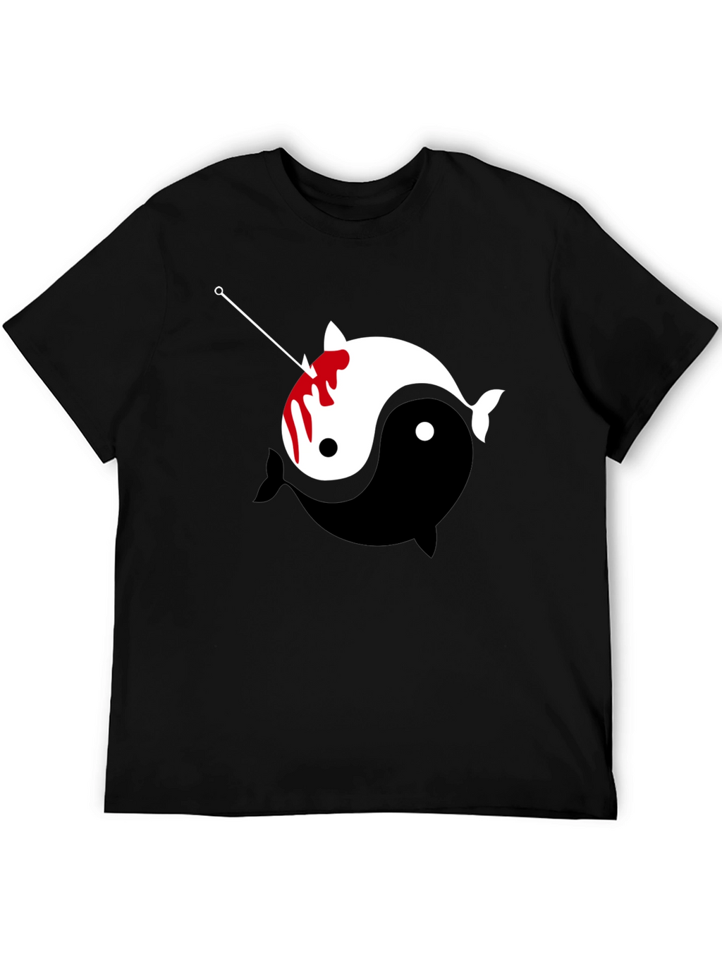 Yin Yang Narwhal Graphic Tee