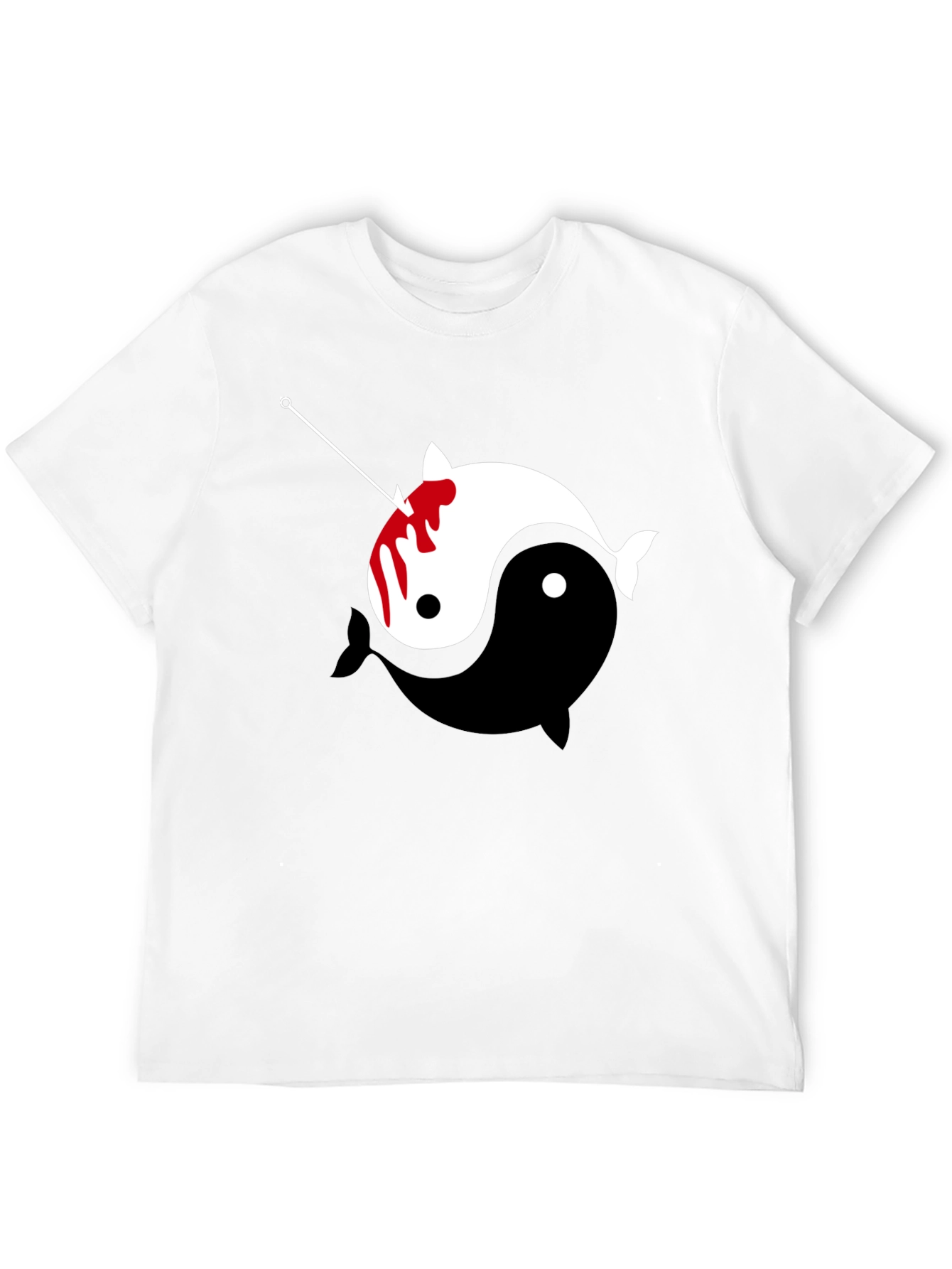Yin Yang Narwhal Graphic Tee