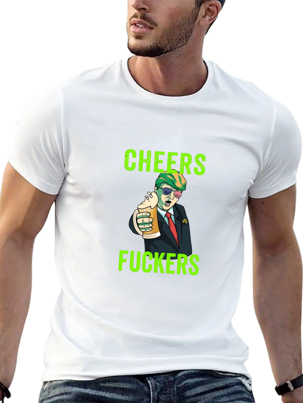 Cheers Trump Novelty Graphic Tee