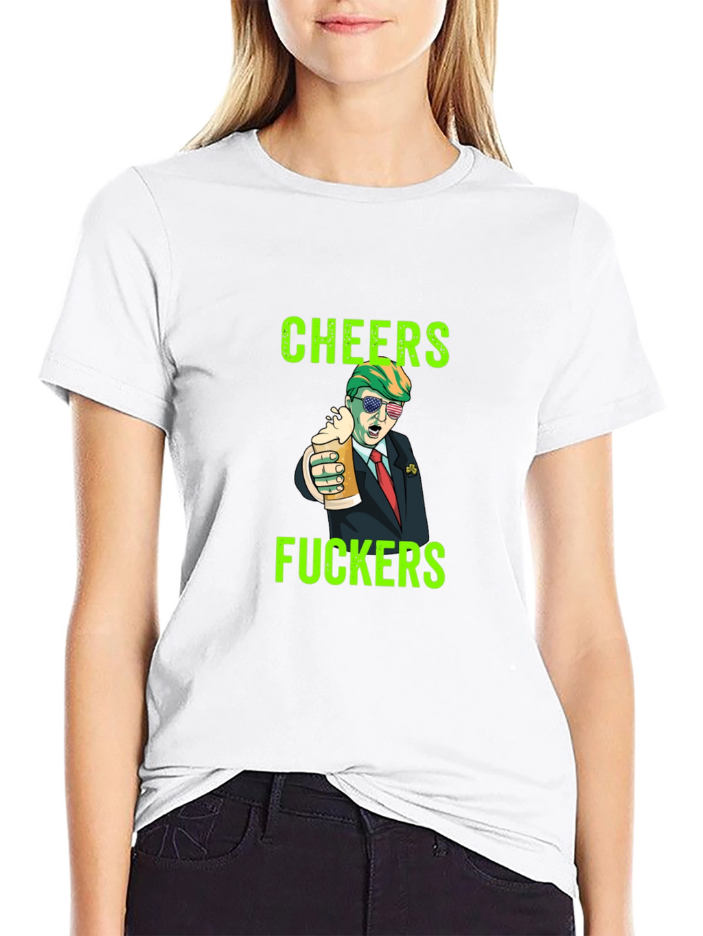 Cheers Trump Novelty Graphic Tee