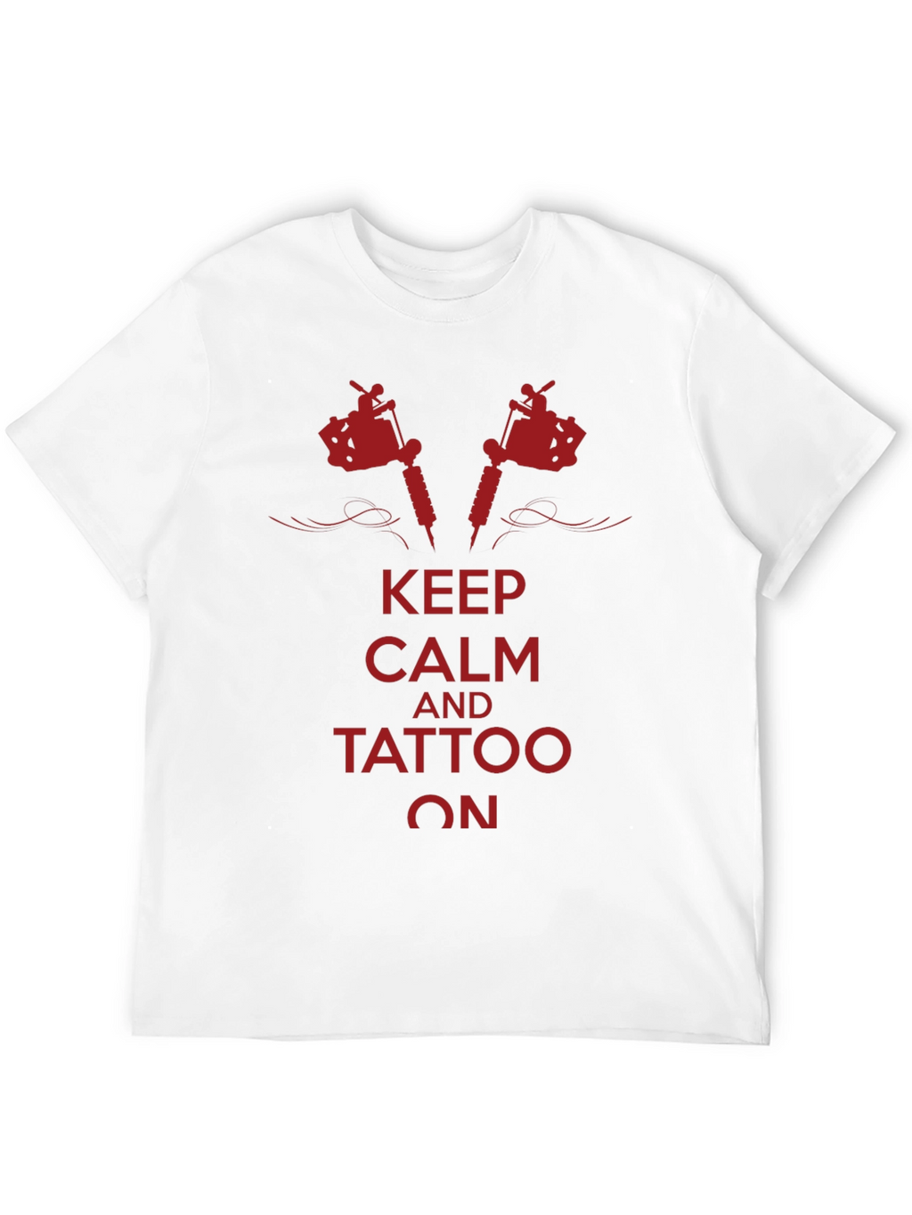 Keep Calm Tattoo On Graphic Tee - Black