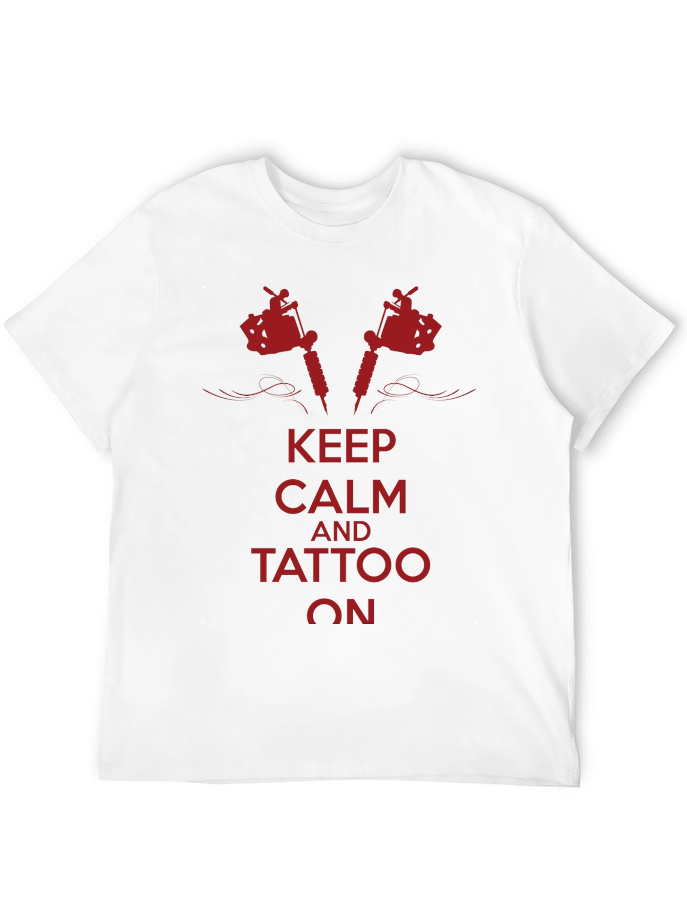Keep Calm Tattoo On Graphic Tee - Black
