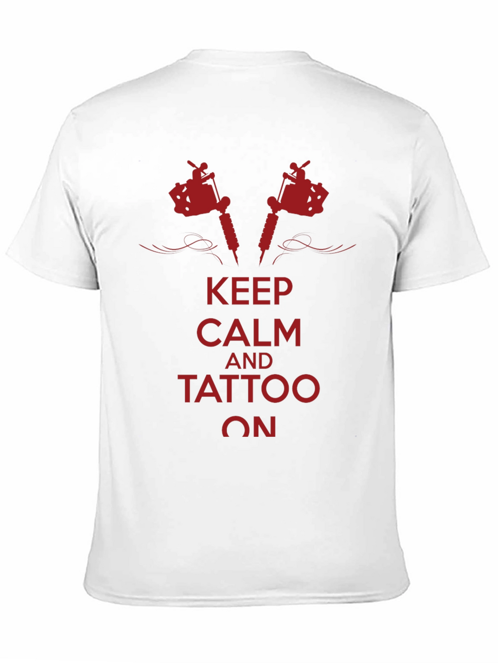 Keep Calm Tattoo On Graphic Tee - Black