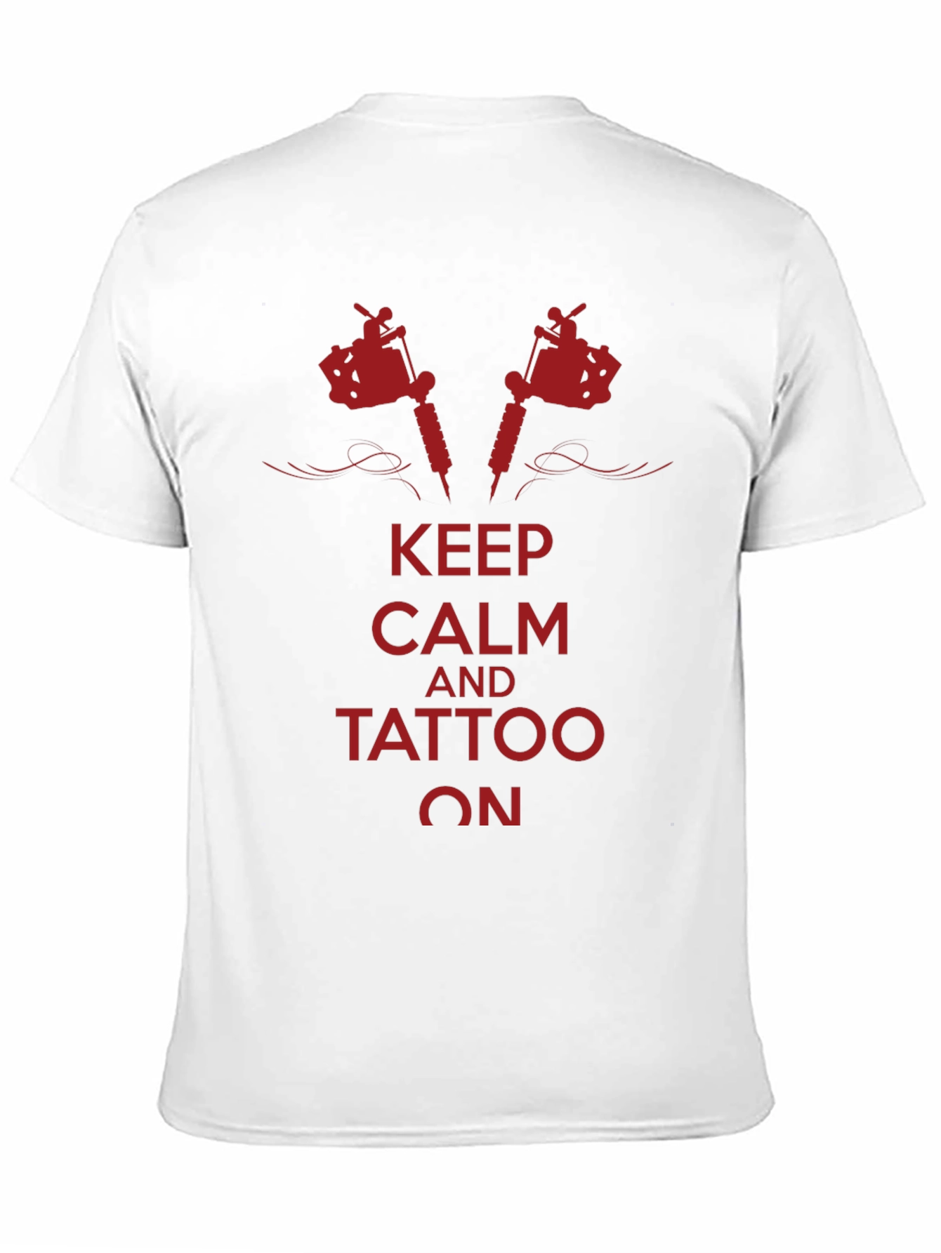 Keep Calm Tattoo On Graphic Tee - Black