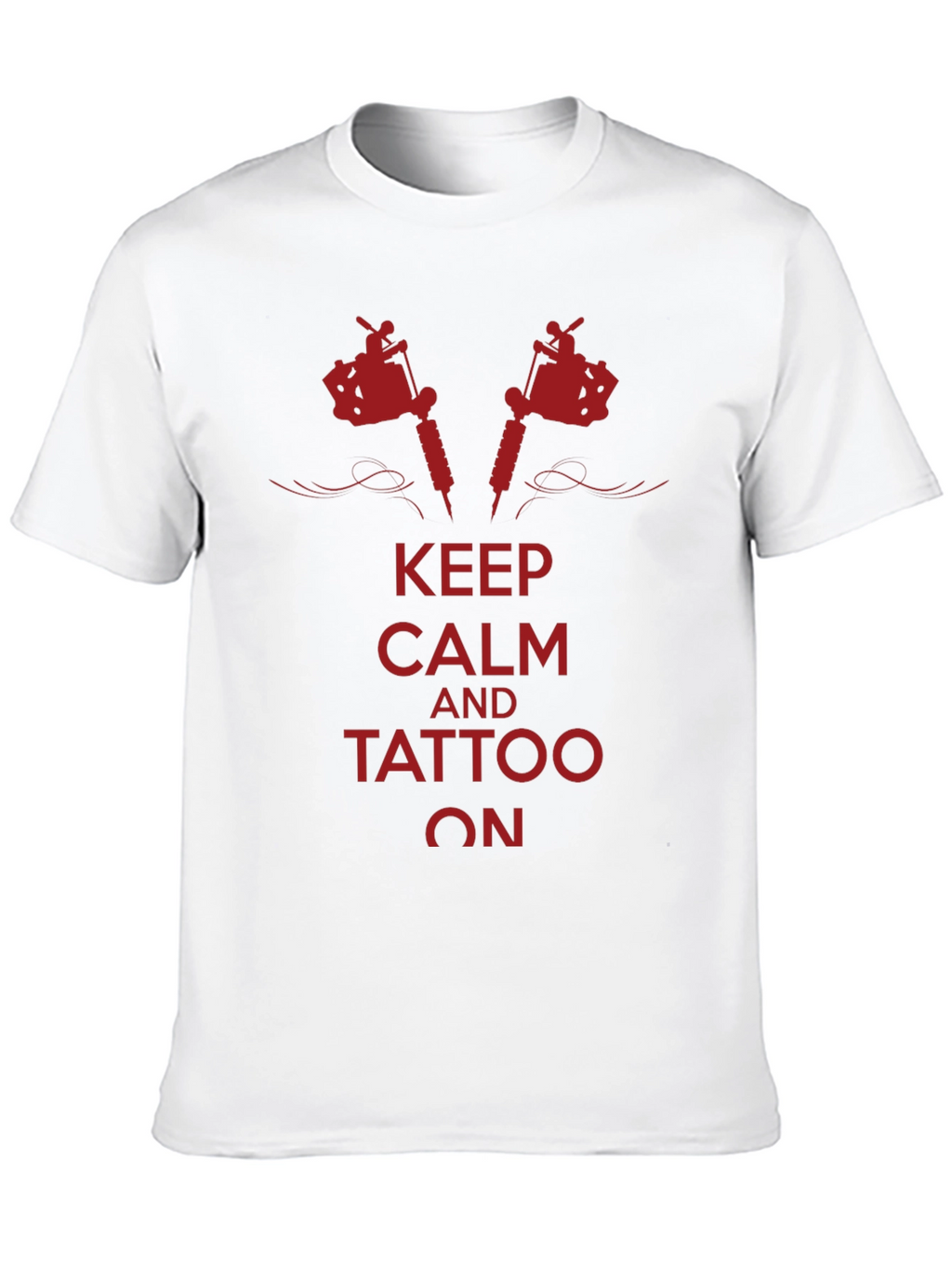 Keep Calm Tattoo On Graphic Tee - Black