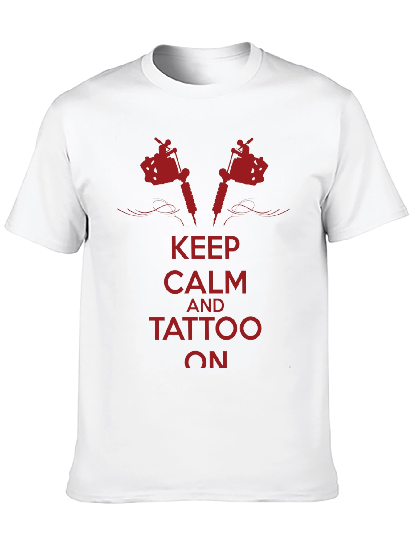 Keep Calm Tattoo On Graphic Tee - Black
