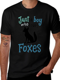Just a Boy Who Loves Foxes Graphic T-Shirt