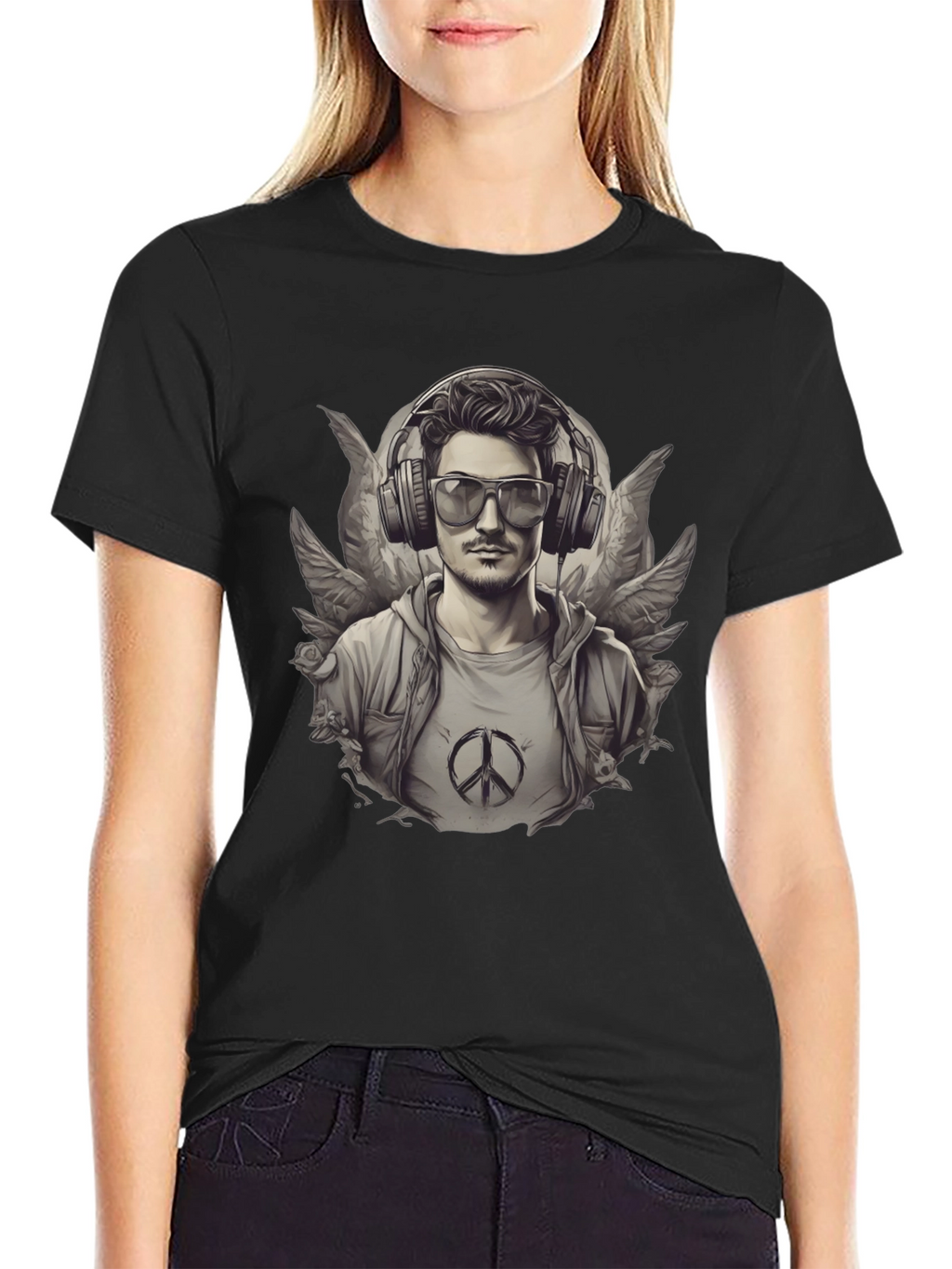 Graphic Tee: Angel Wings DJ