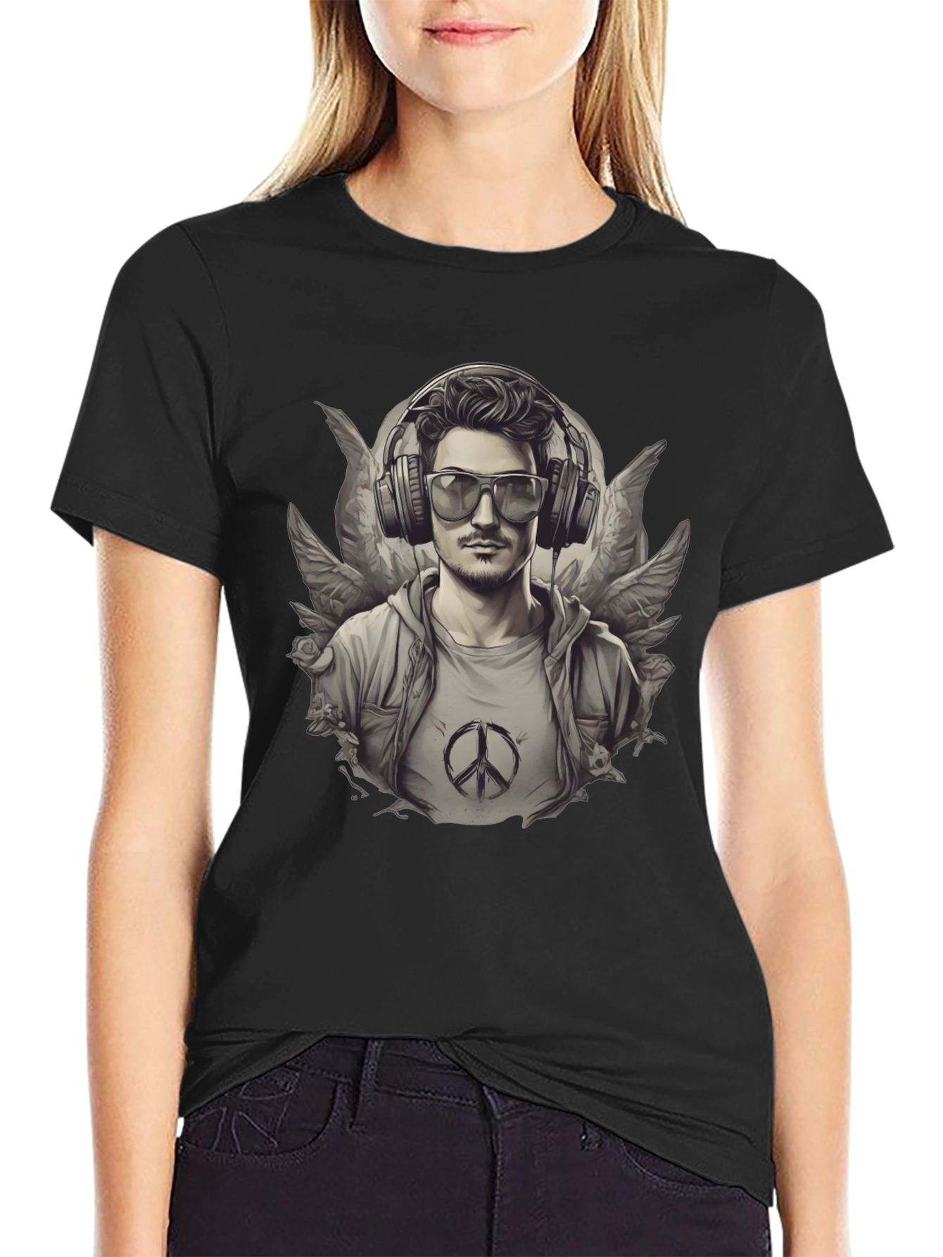 Graphic Tee: Angel Wings DJ