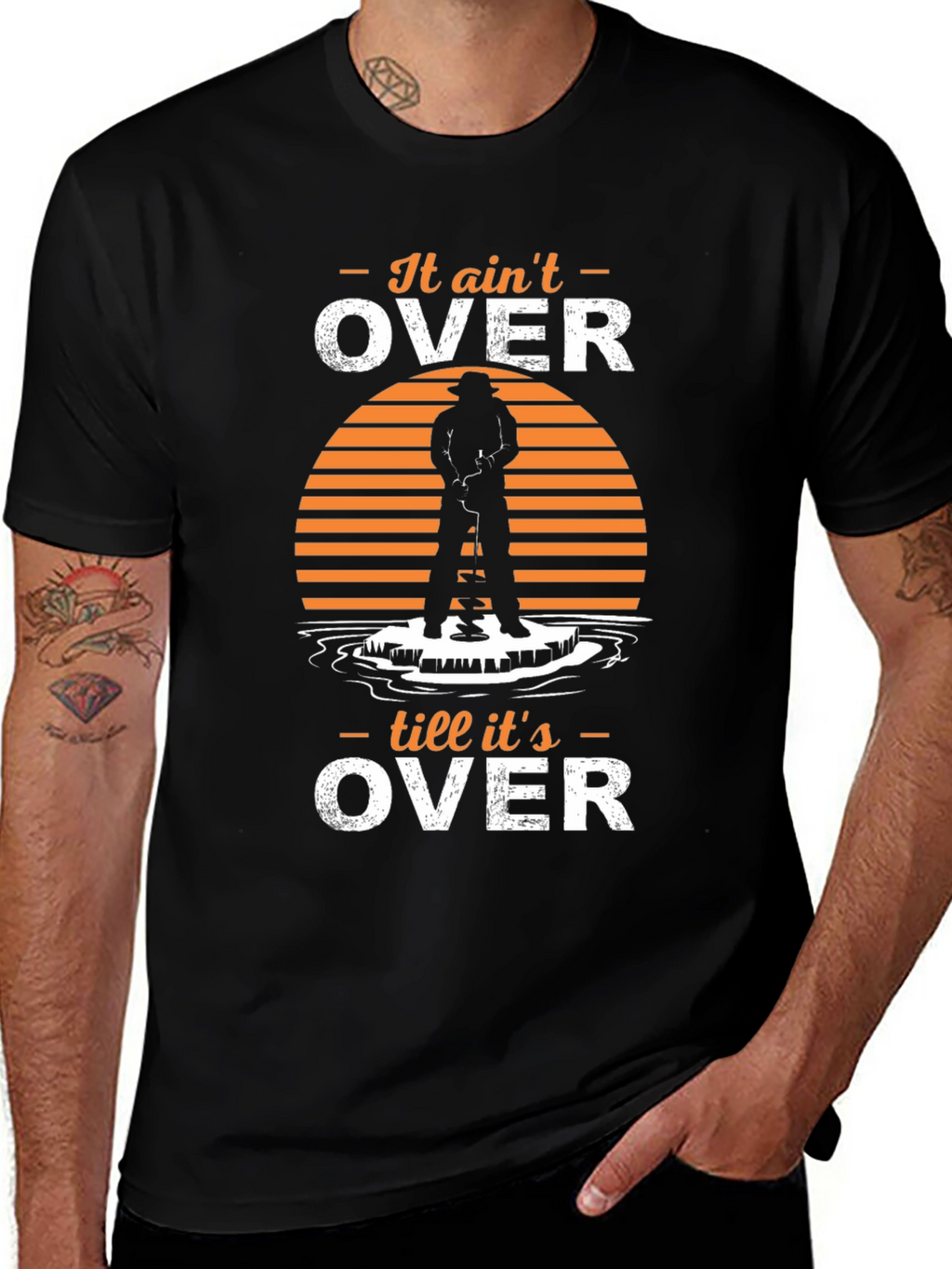 It Aint Over T-Shirt Ice Fishing Humor