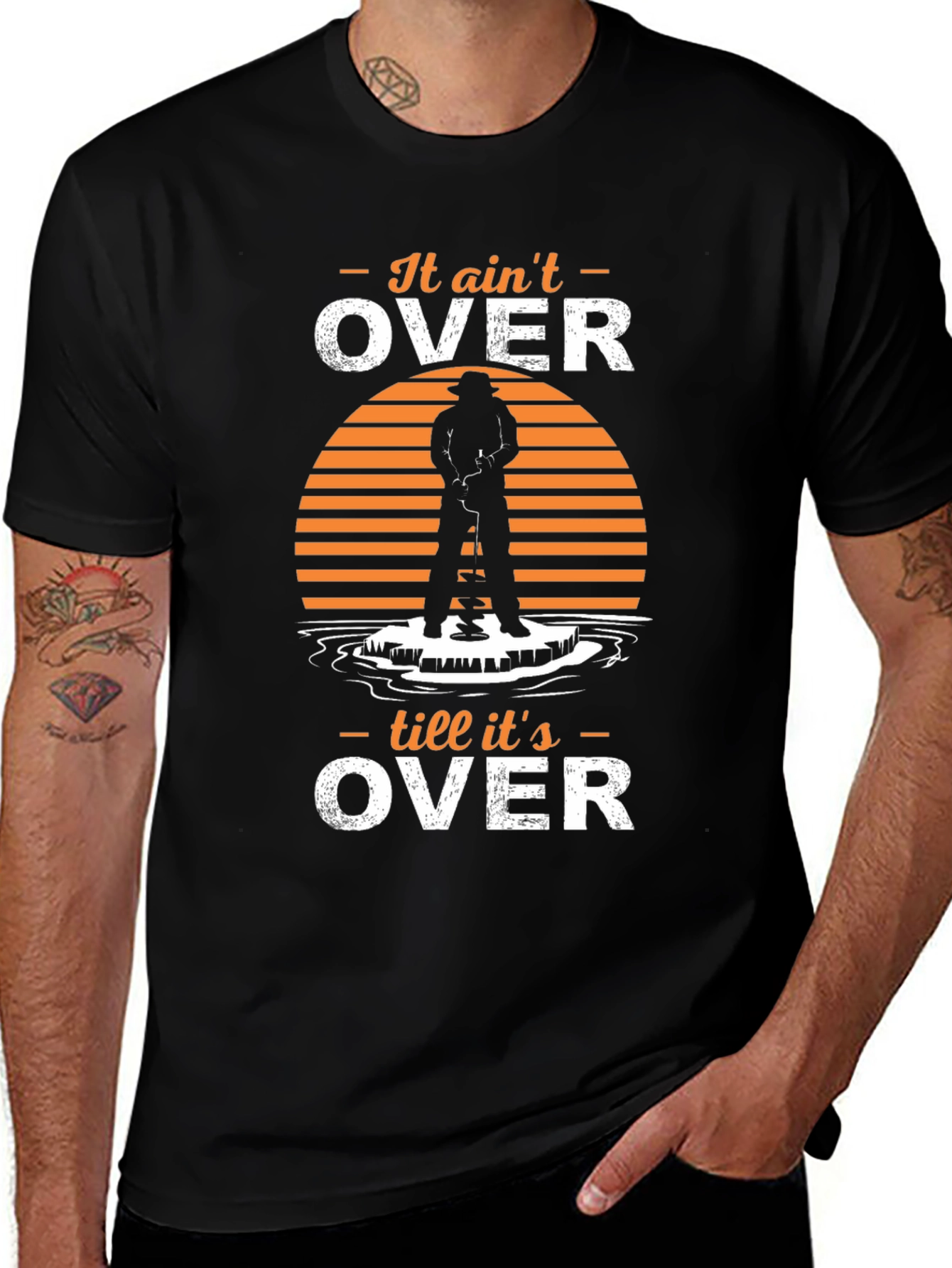 It Aint Over T-Shirt Ice Fishing Humor