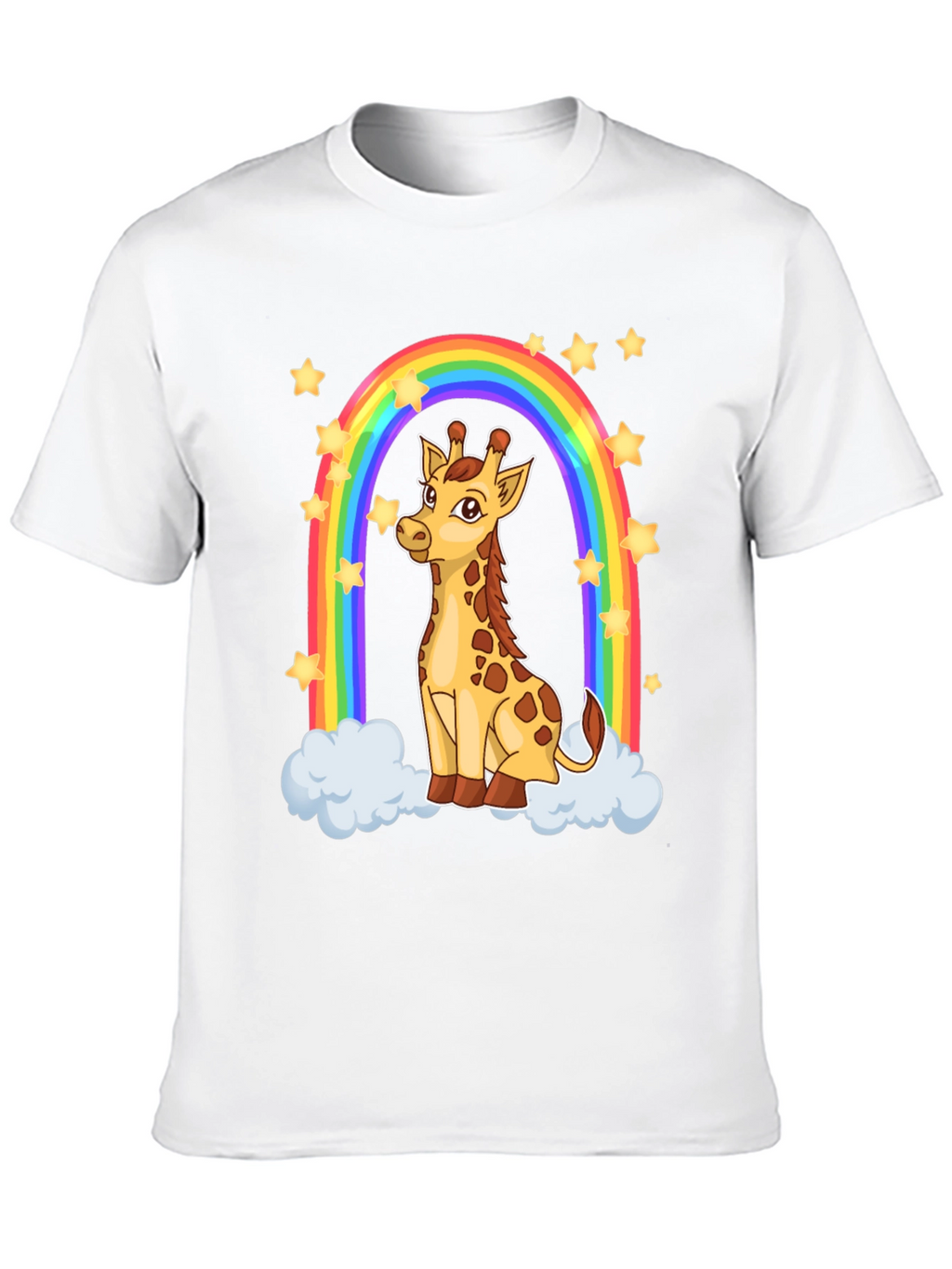 Giraffe Rainbow Graphic T-Shirt