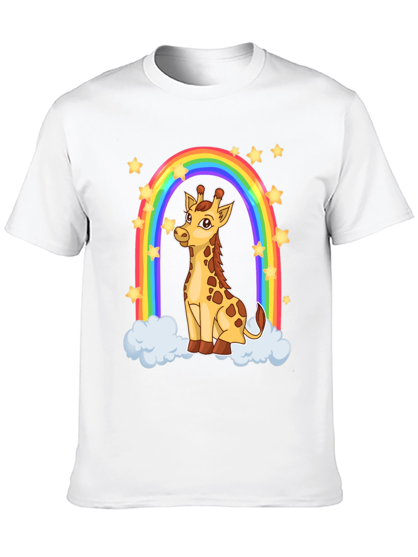 Giraffe Rainbow Graphic T-Shirt