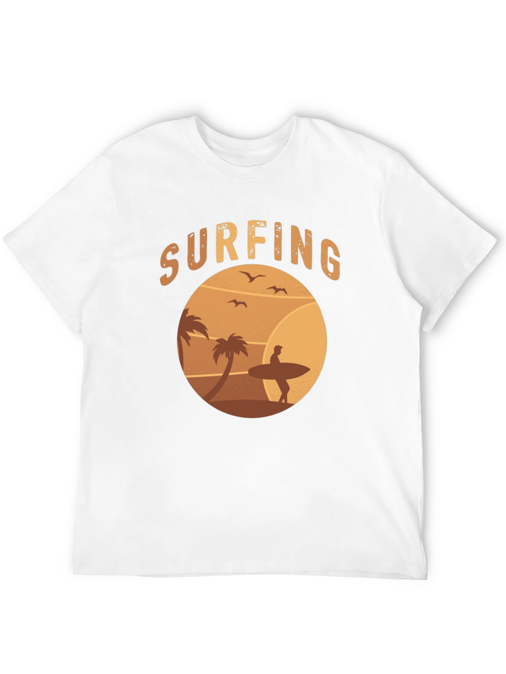 Surfing Beach T-Shirt - Retro Style