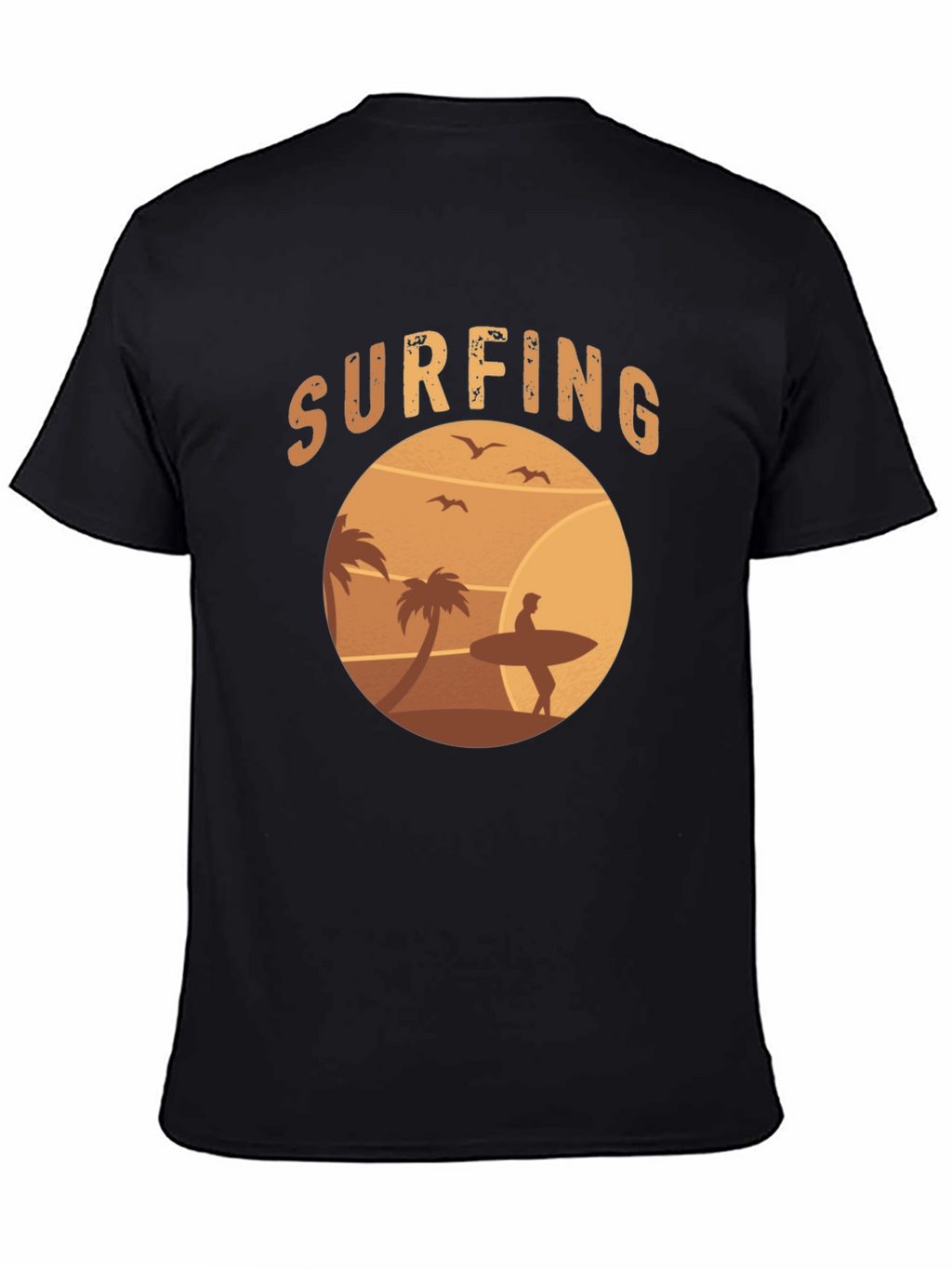 Surfing Beach T-Shirt - Retro Style