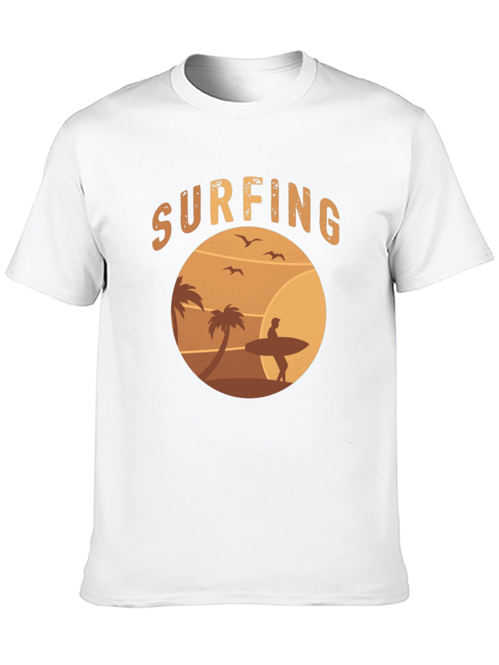 Surfing Beach T-Shirt - Retro Style