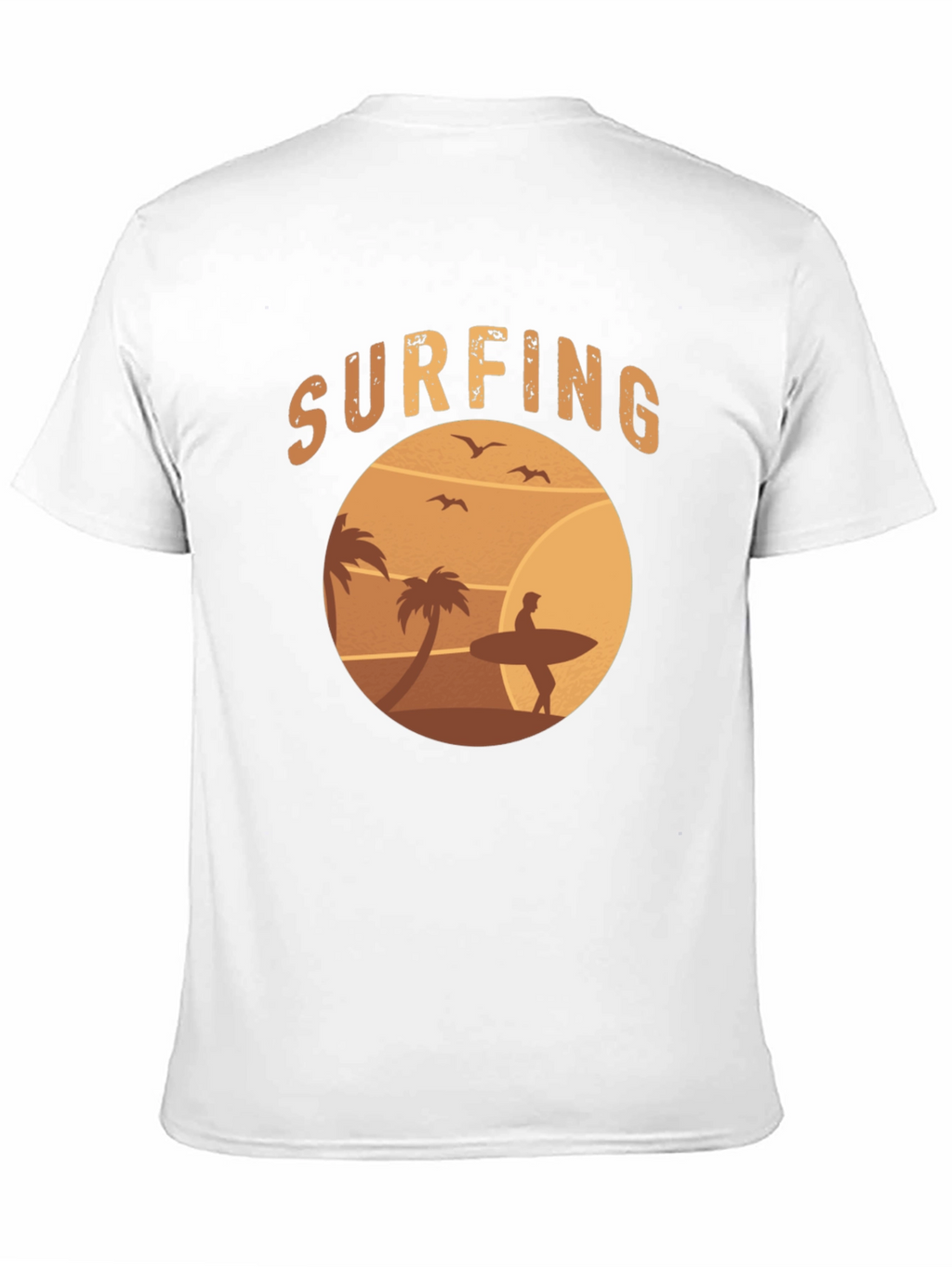 Surfing Beach T-Shirt - Retro Style