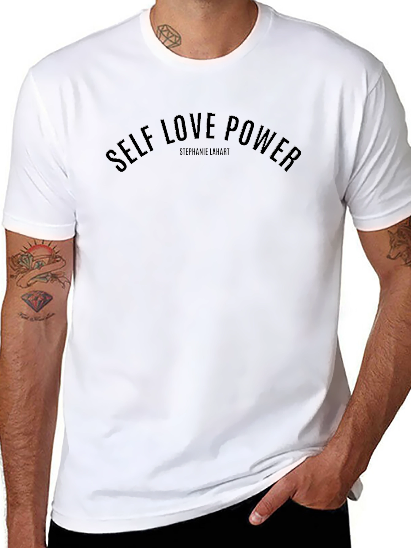 Self Love Power T-Shirt - Black Crew Neck