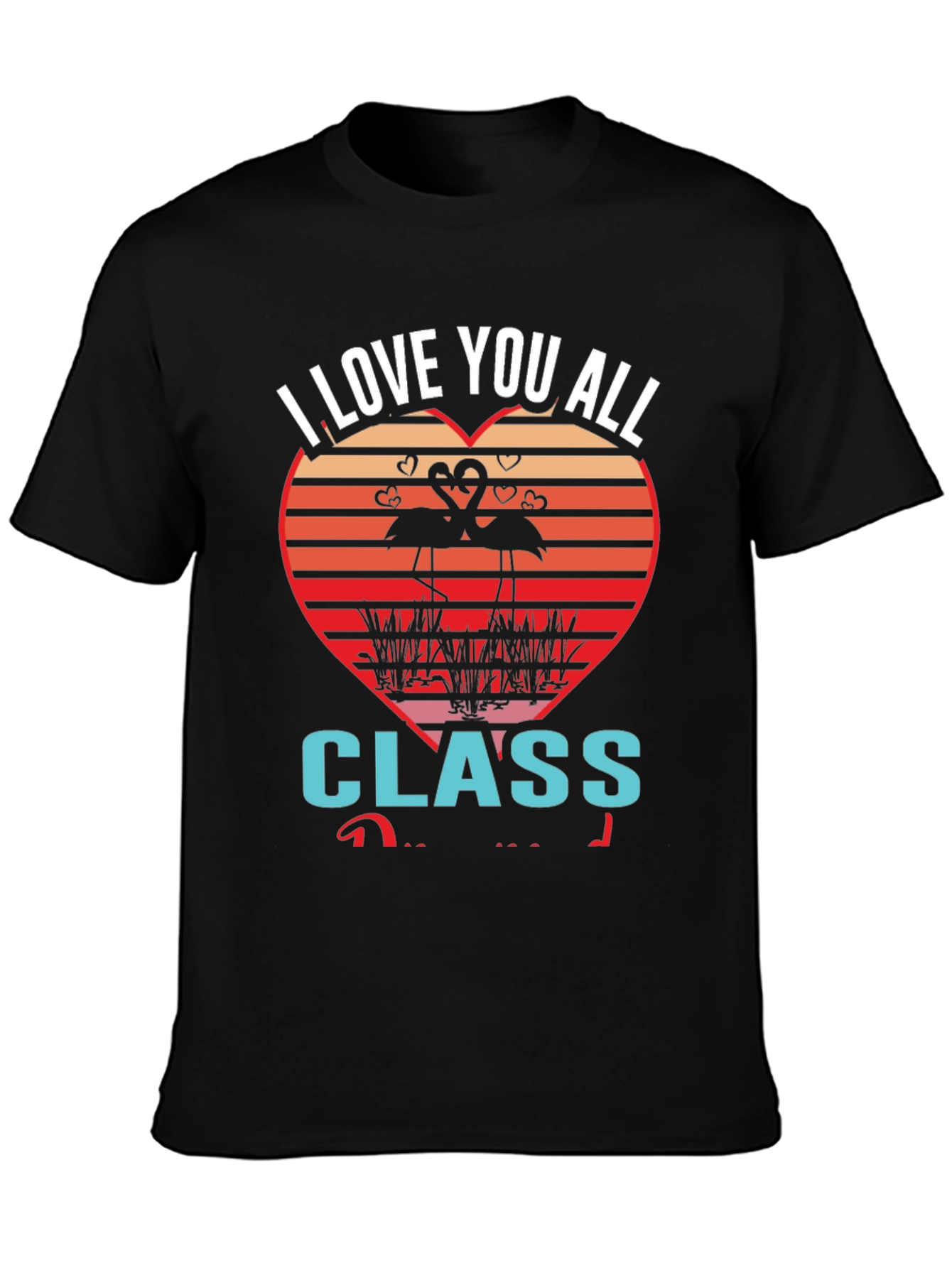 I Love You All Class Flamingo Graphic Tee