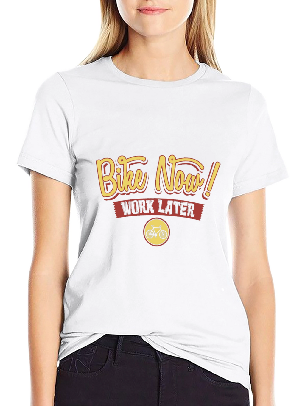 Bike Now Work Later Graphic Tee