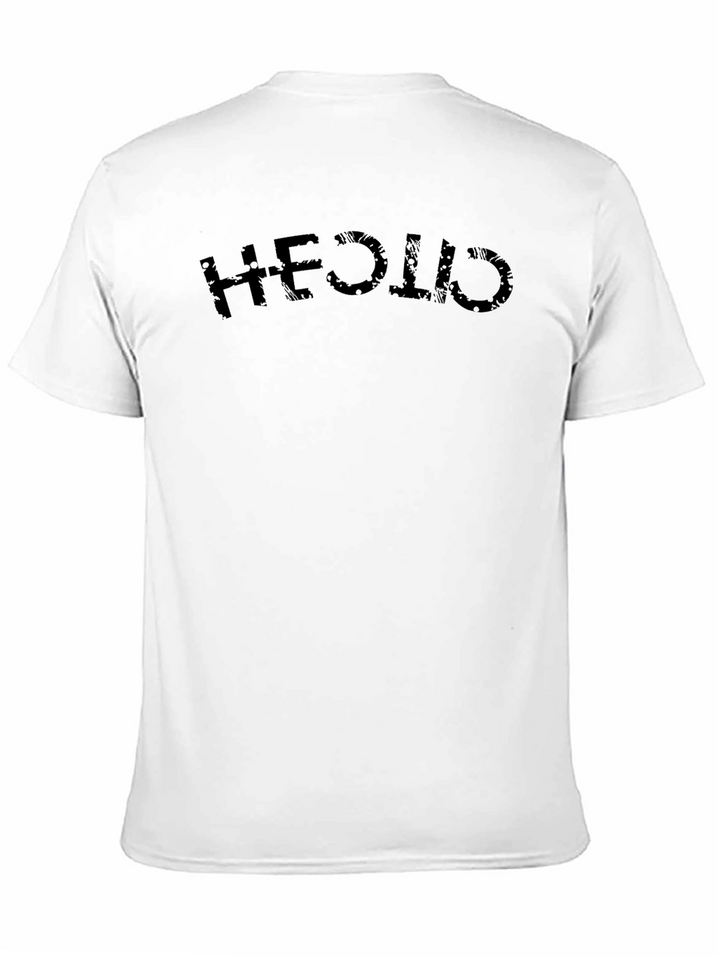 Mens Black HELLO Graphic Print T-Shirt