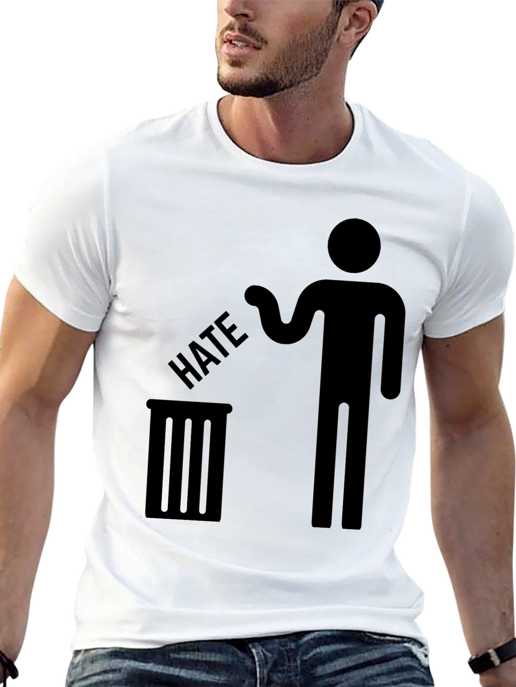 Trash Hate Graphic Tee - Anti Bullying T-Shirt