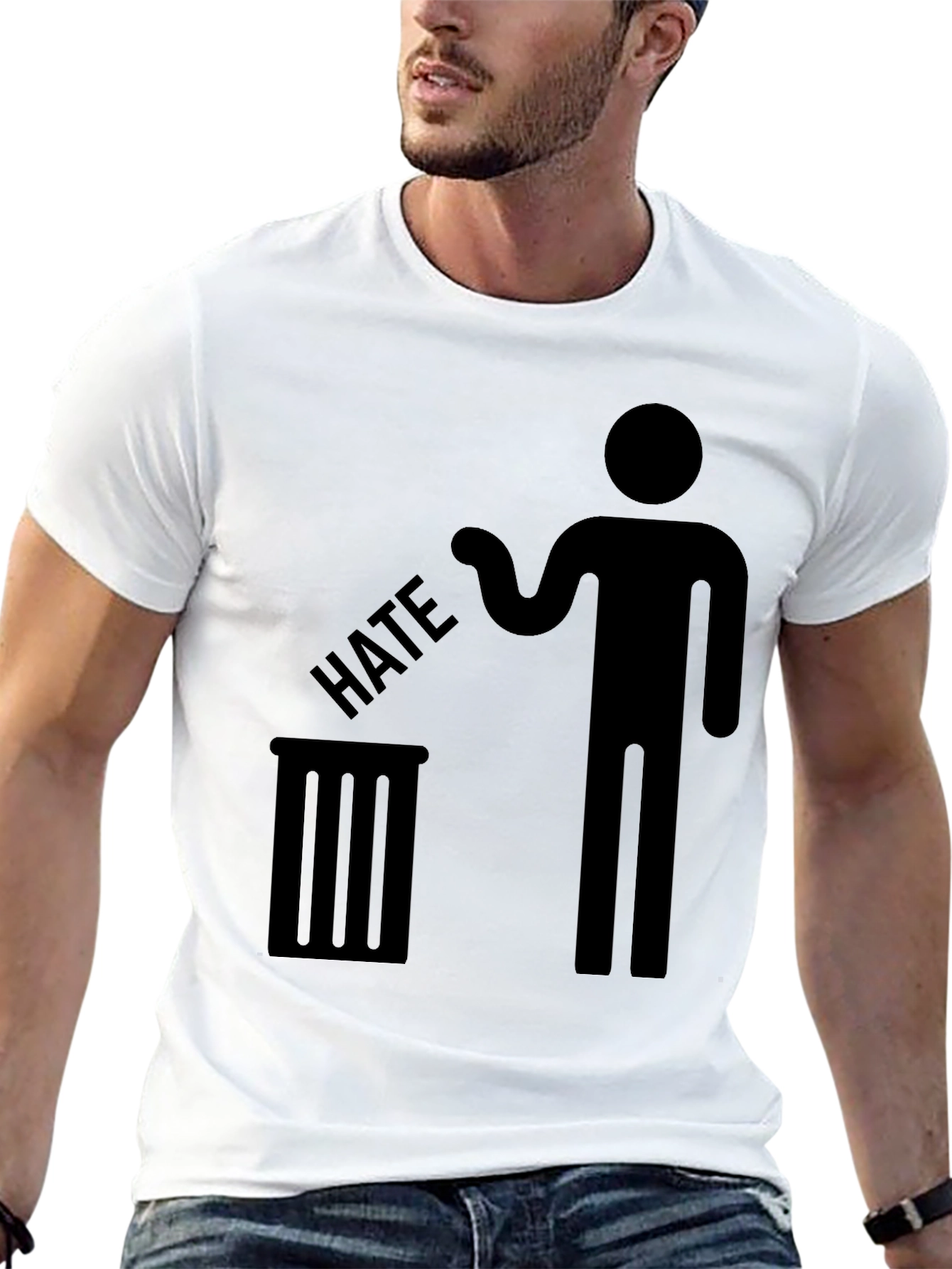 Trash Hate Graphic Tee - Anti Bullying T-Shirt