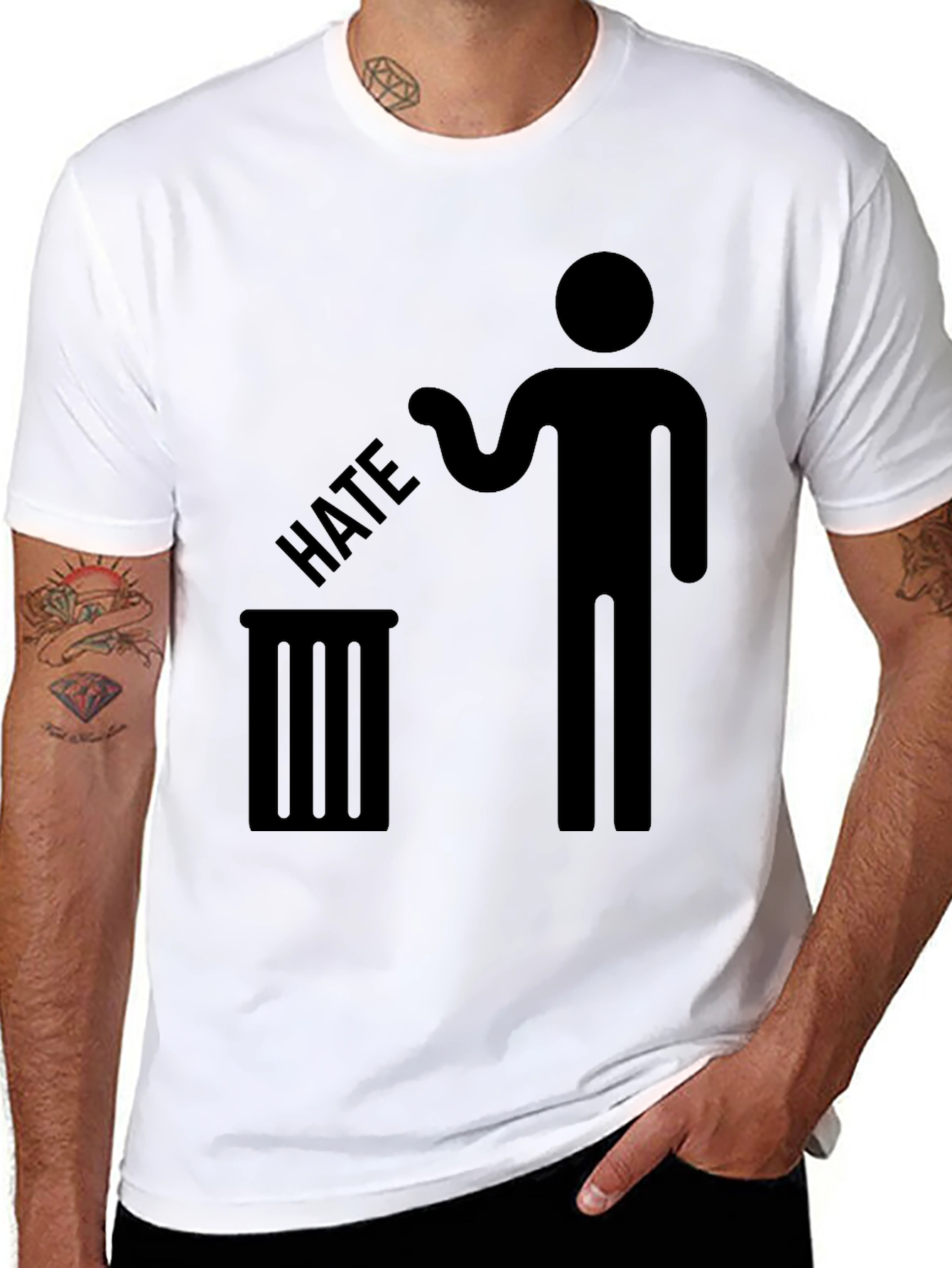 Trash Hate Graphic Tee - Anti Bullying T-Shirt