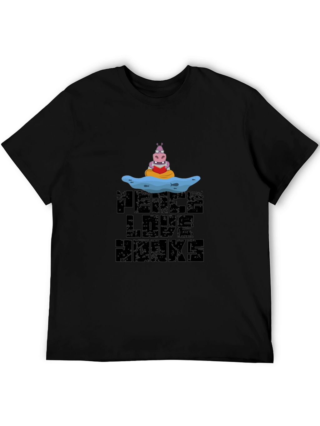 Peace Love Hawks Black Graphic Tee