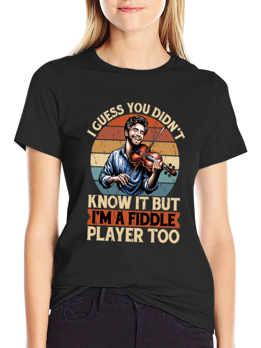 Fiddle Player T-Shirt - Music Lover Tee
