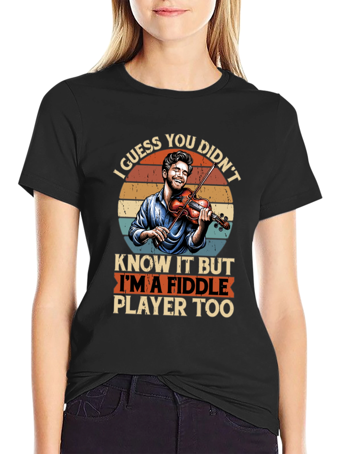 Fiddle Player T-Shirt - Music Lover Tee