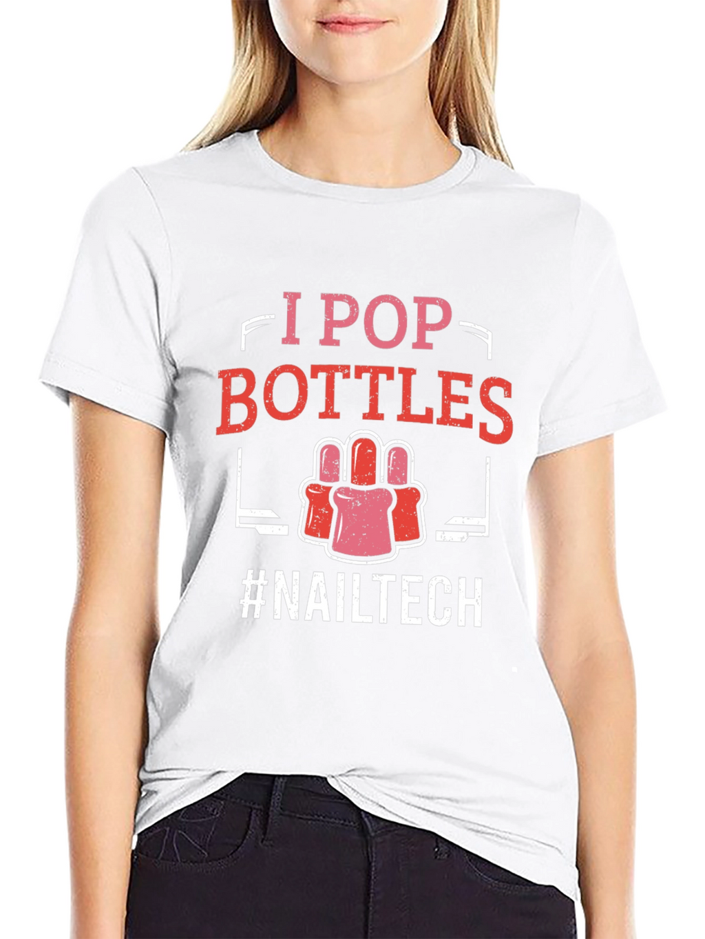 I Pop Bottles Nail Tech T-Shirt