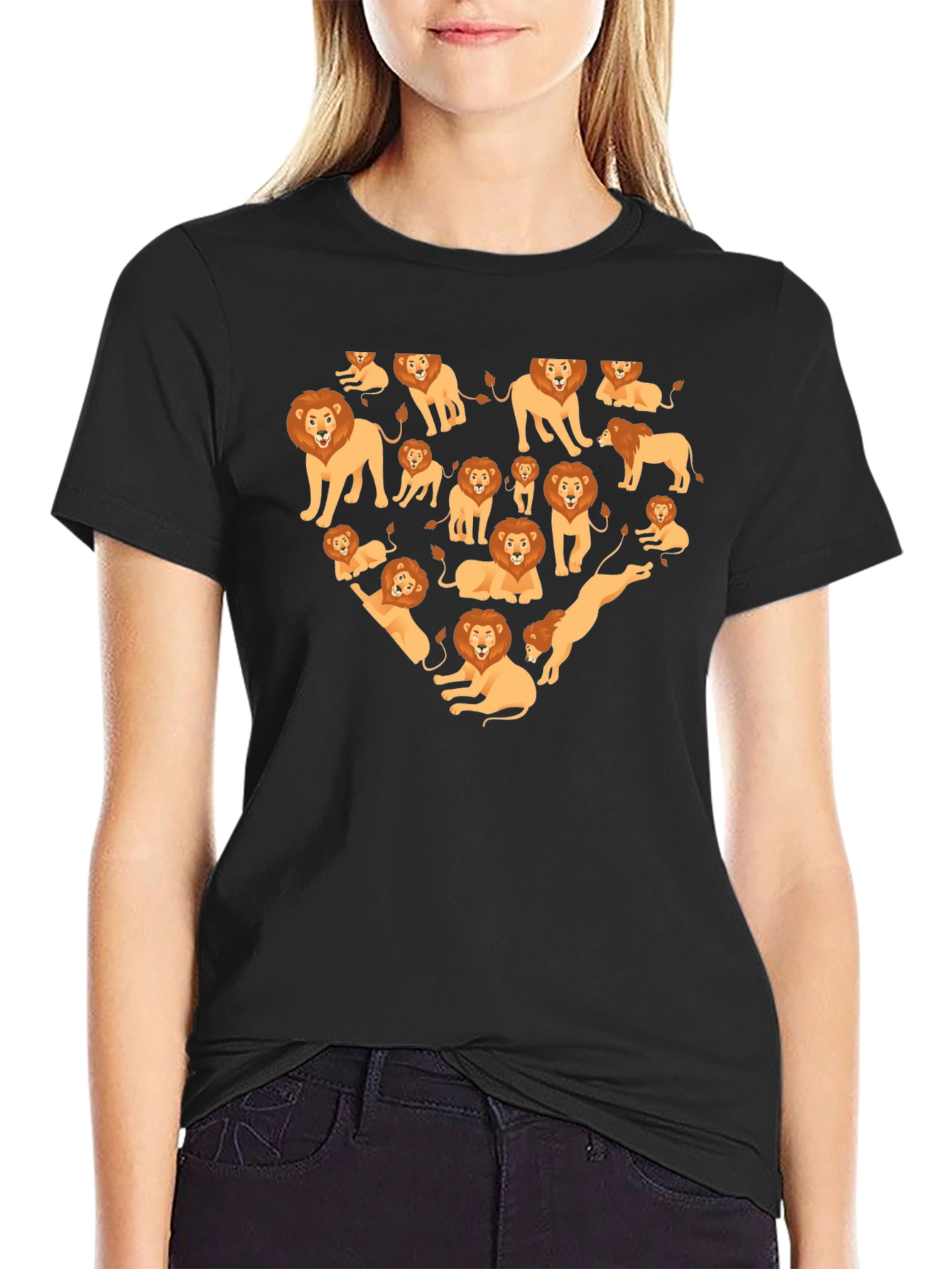 Lion Heart Graphic Tee - Black