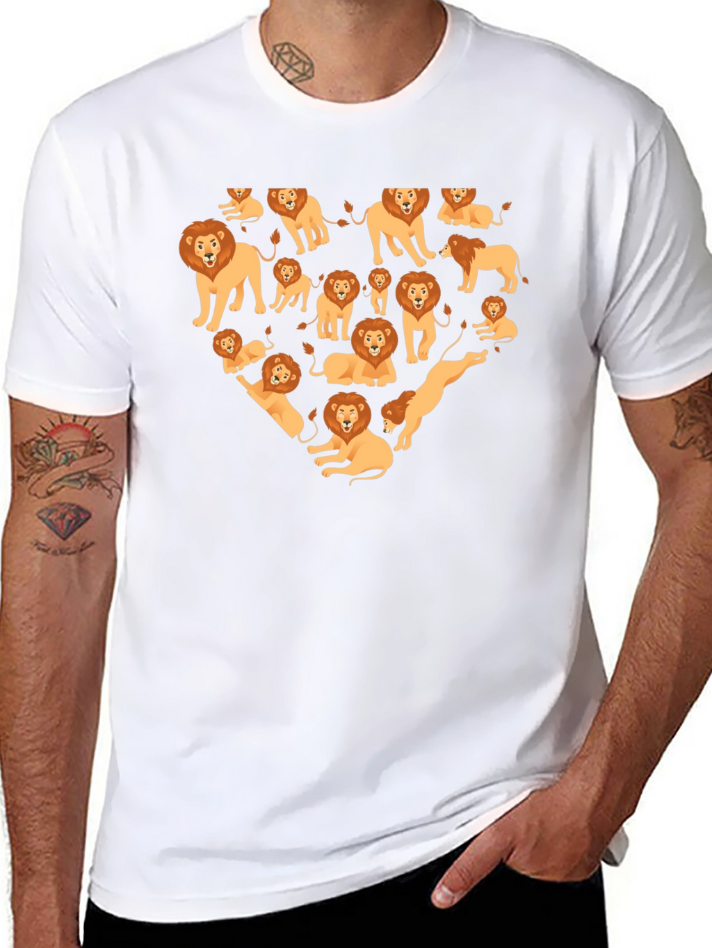 Lion Heart Graphic Tee - Black