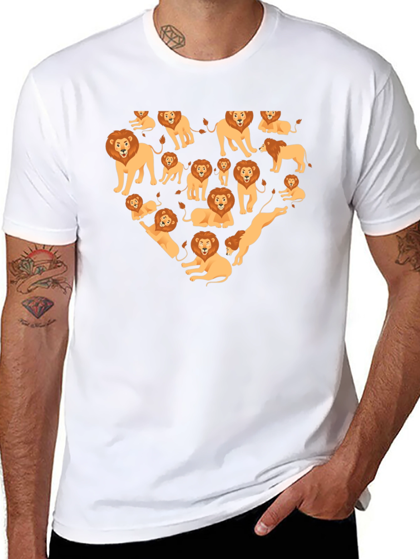 Lion Heart Graphic Tee - Black