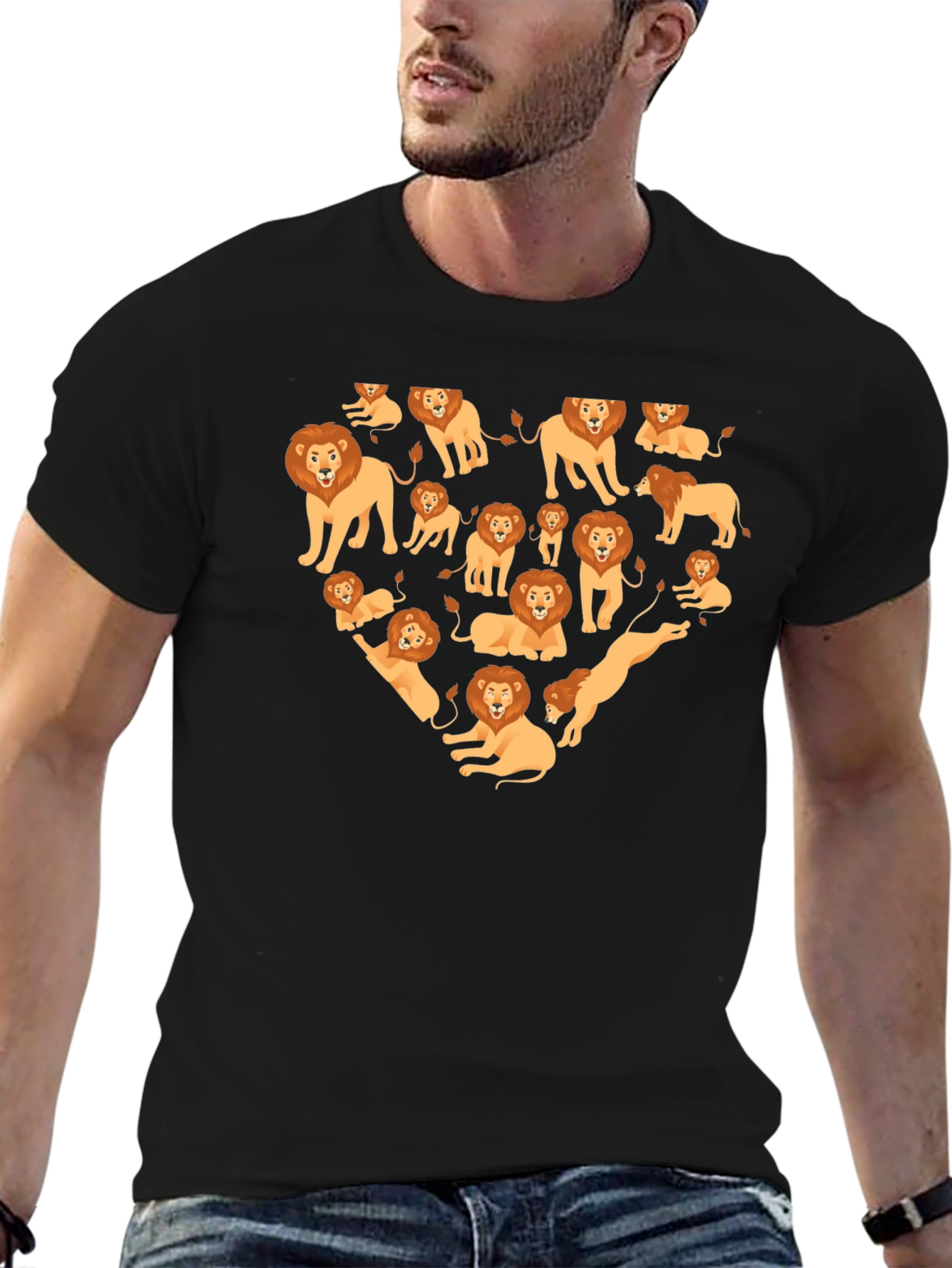 Lion Heart Graphic Tee - Black