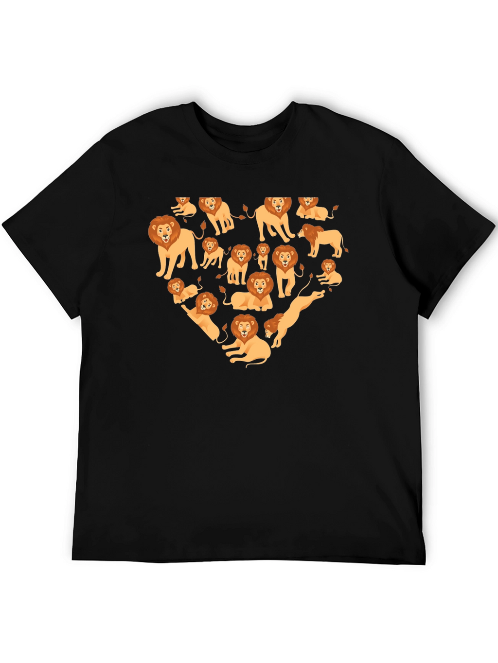 Lion Heart Graphic Tee - Black