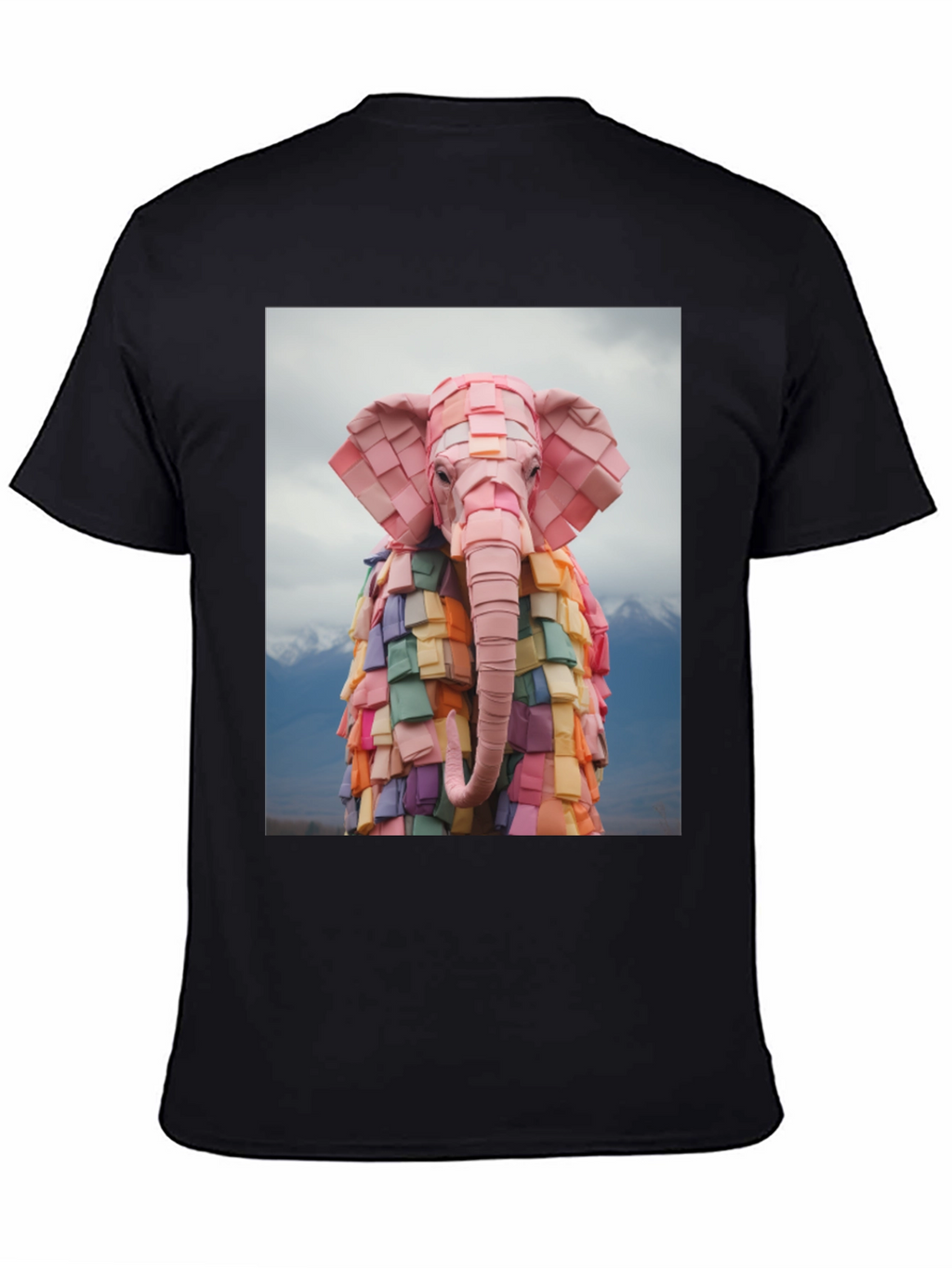 Origami Elephant Graphic T-Shirt