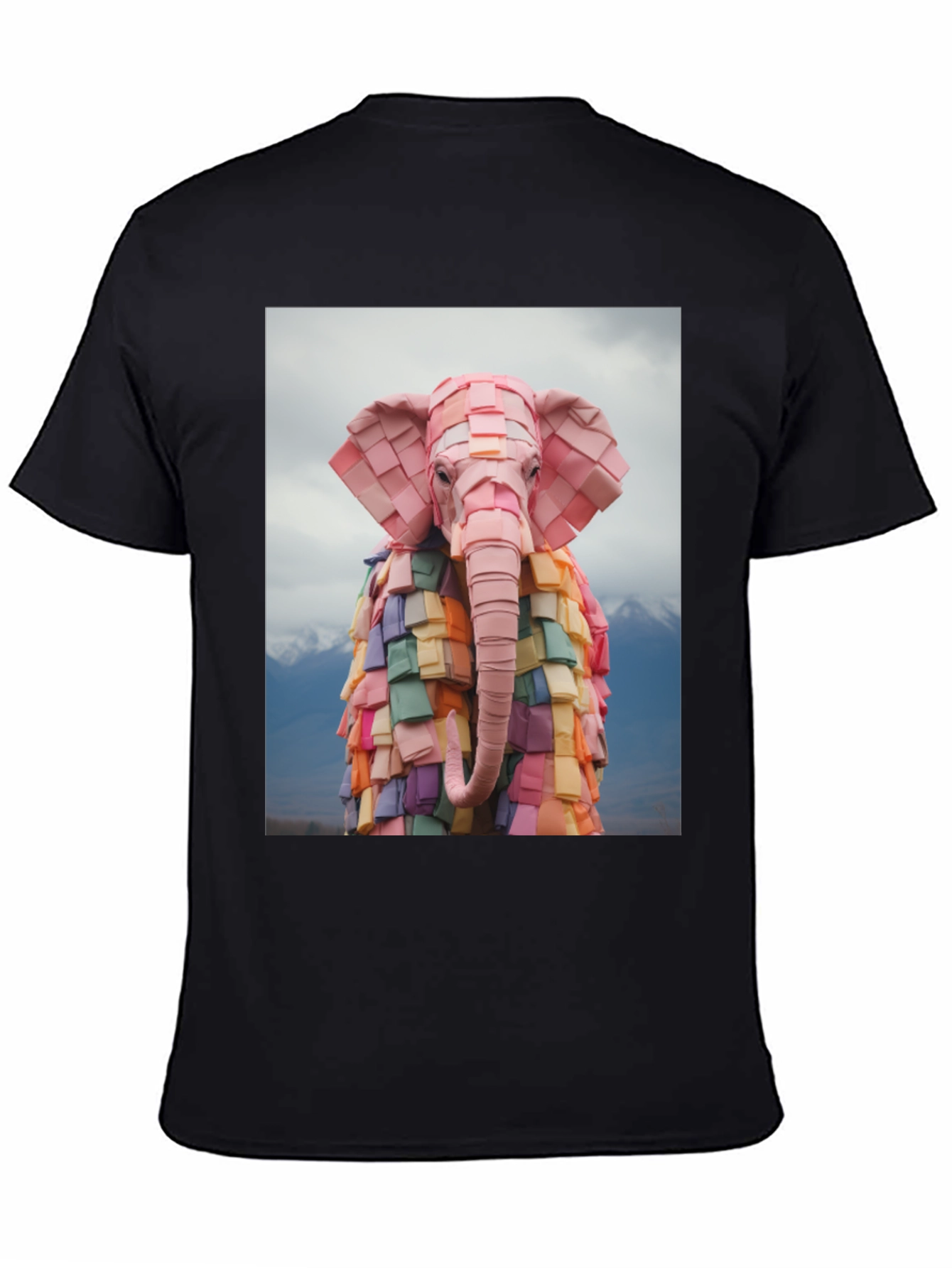 Origami Elephant Graphic T-Shirt