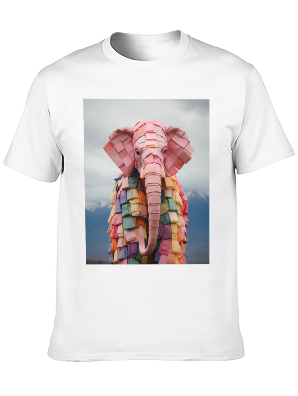 Origami Elephant Graphic T-Shirt