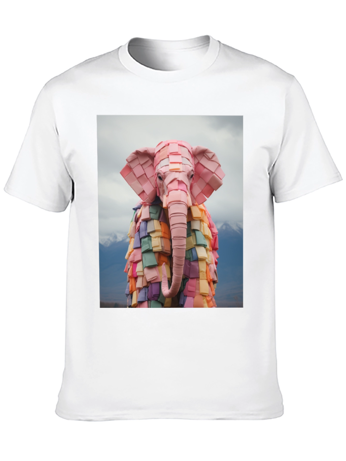 Origami Elephant Graphic T-Shirt