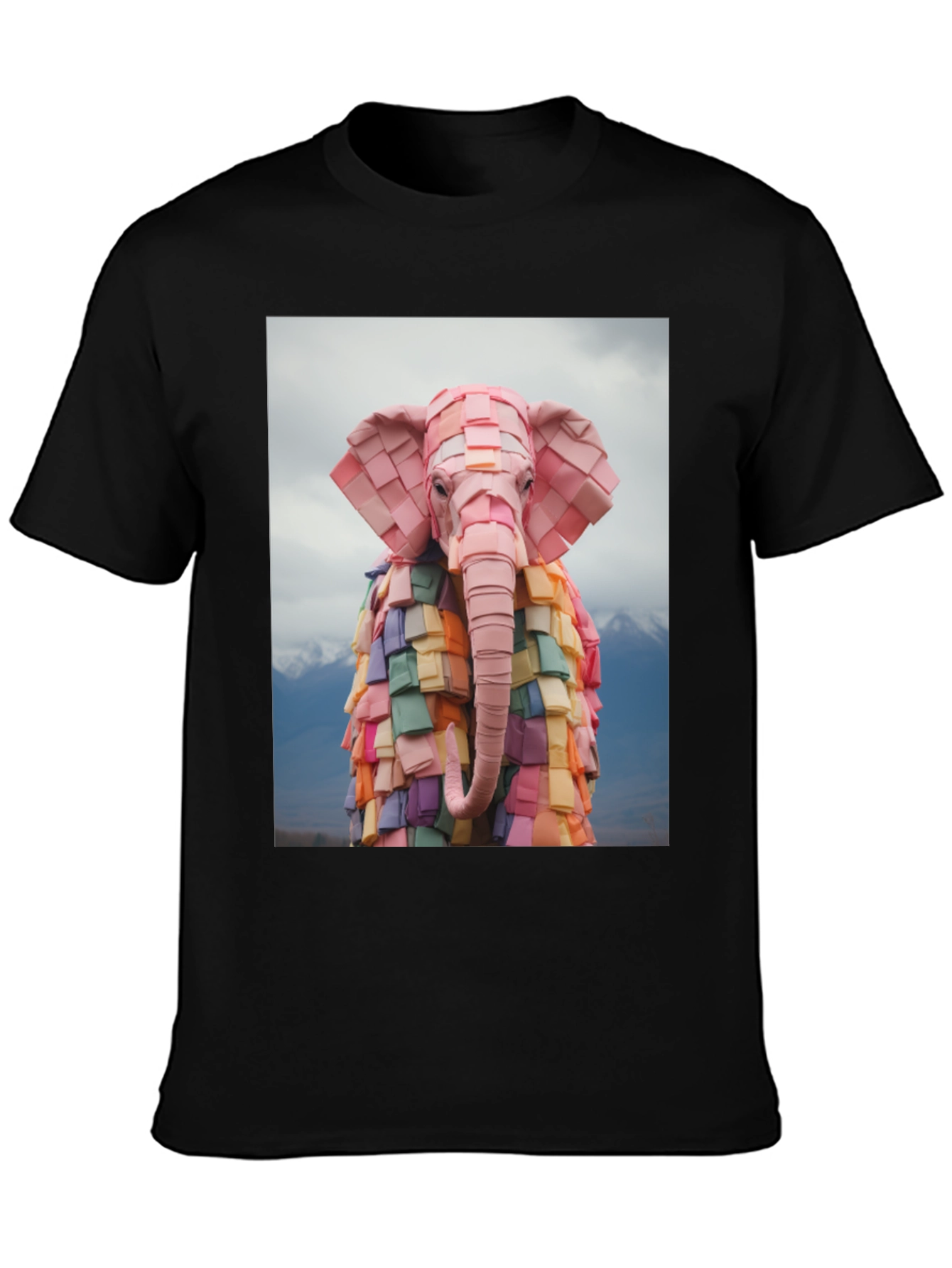 Origami Elephant Graphic T-Shirt