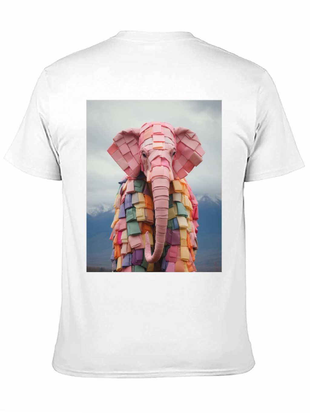 Origami Elephant Graphic T-Shirt