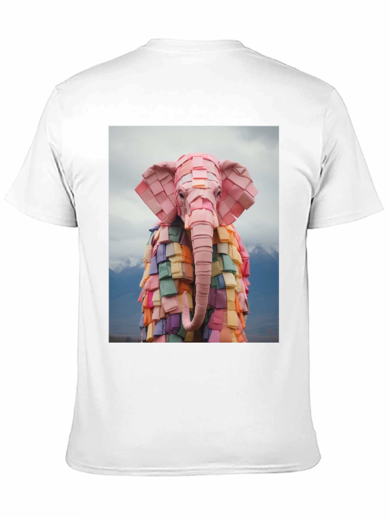 Origami Elephant Graphic T-Shirt