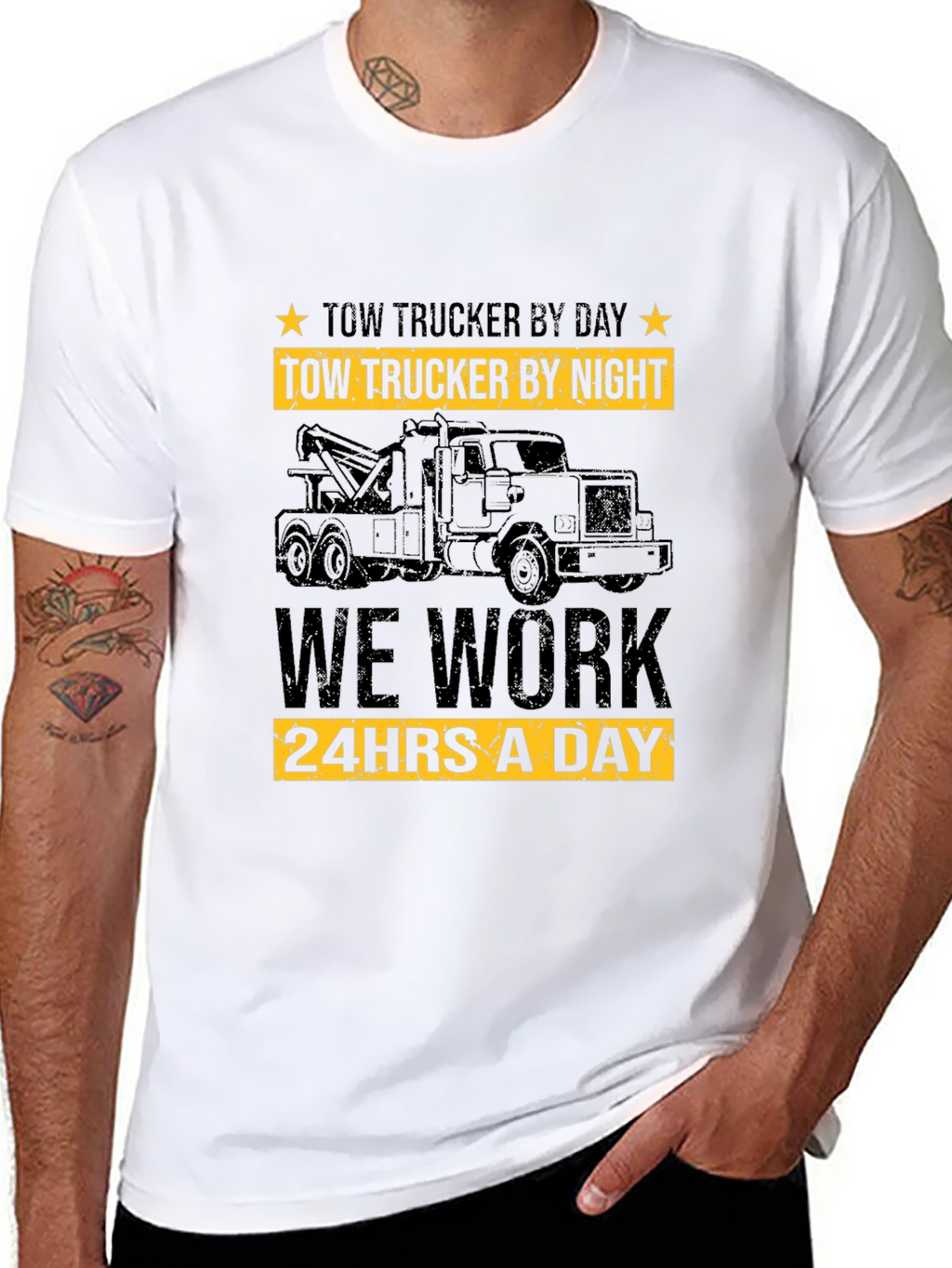 Tow Trucker By Day T-Shirt - 24/7 Work