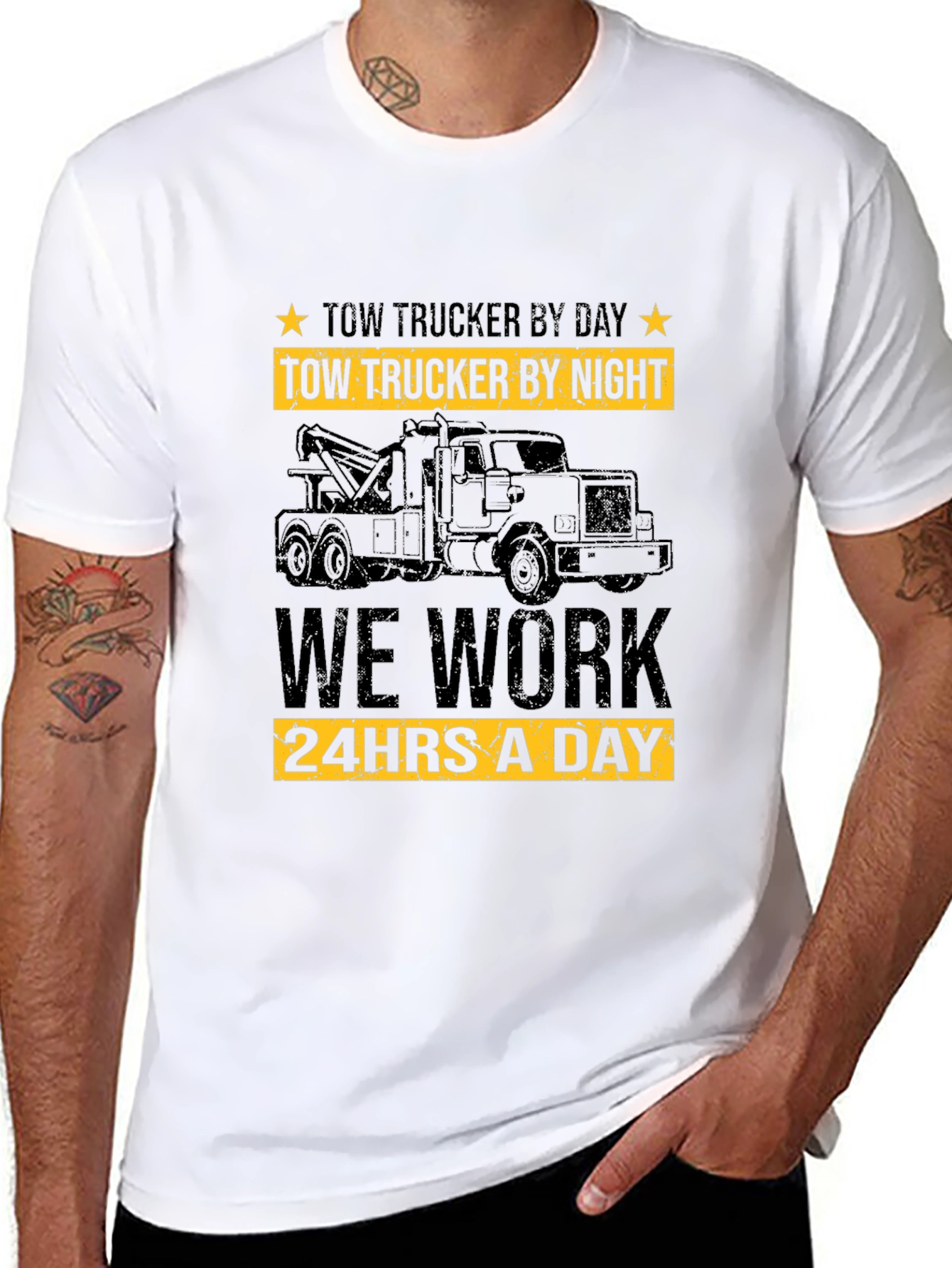 Tow Trucker By Day T-Shirt - 24/7 Work