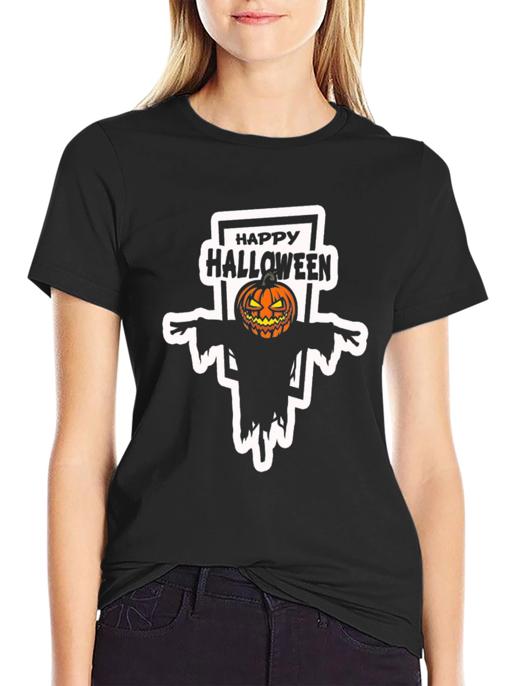 Happy Halloween Pumpkin Scarecrow T-Shirt