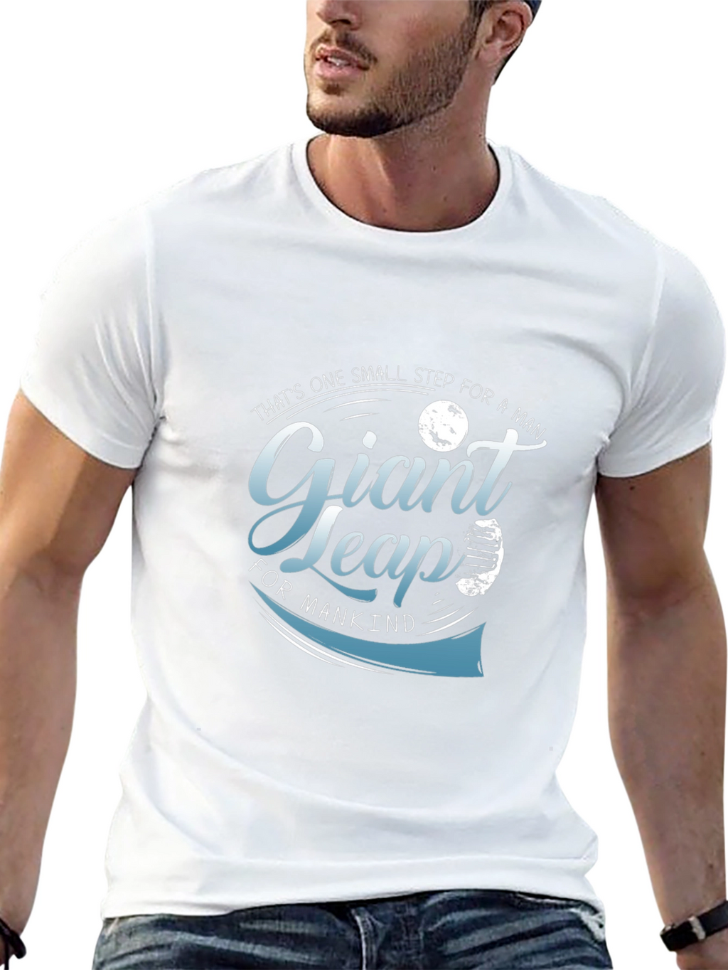 Giant Leap T-Shirt - Space Exploration Design