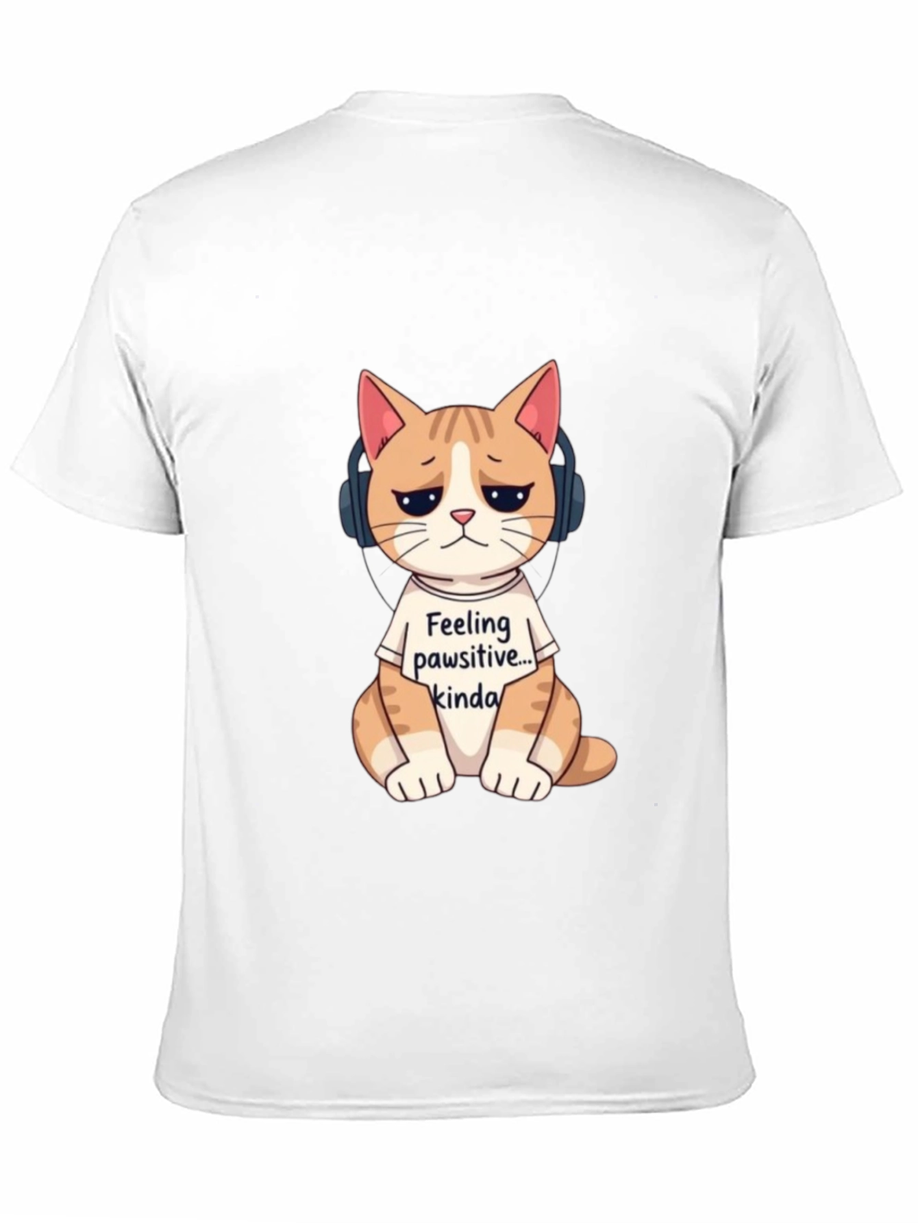 Feeling Pawsitive Cat T-Shirt - Unisex Black Tee